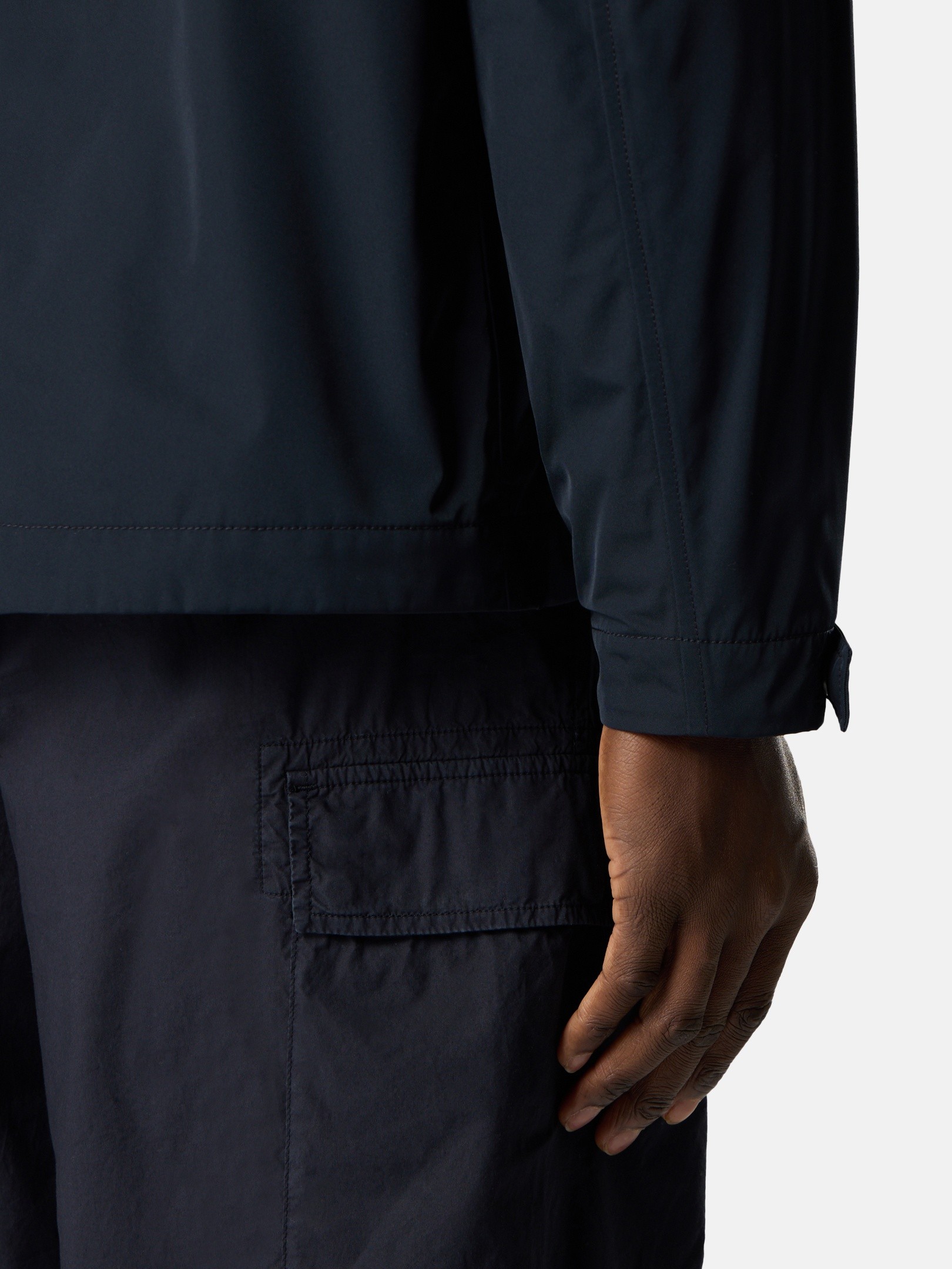 ネイビーブルー フィールドジャケット 撥水加工 4100034 MICRO TWILL