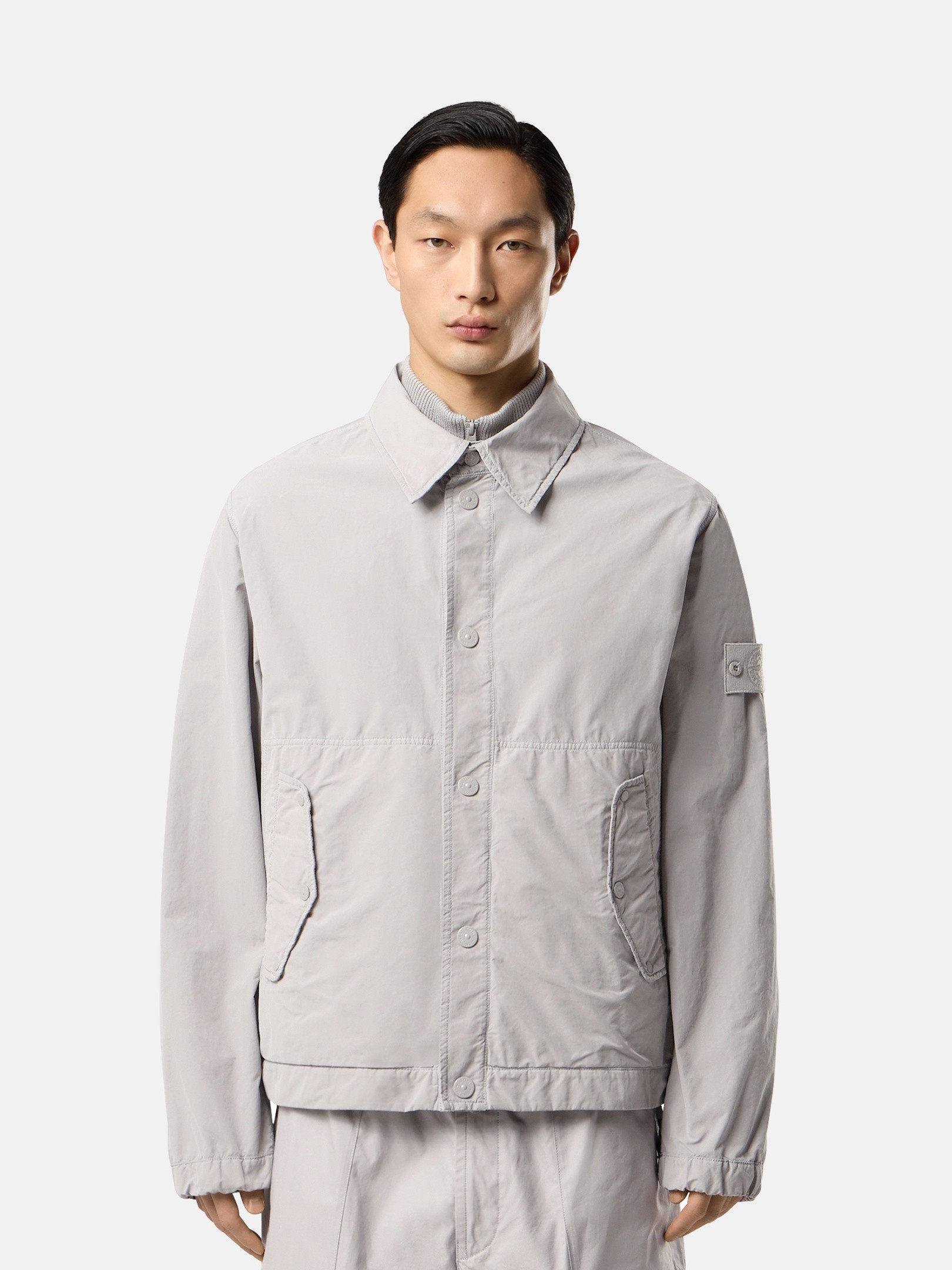 Dust Grey Coach jacket with anti-drop 4100036 DAVID LIGHT-TC_S.I