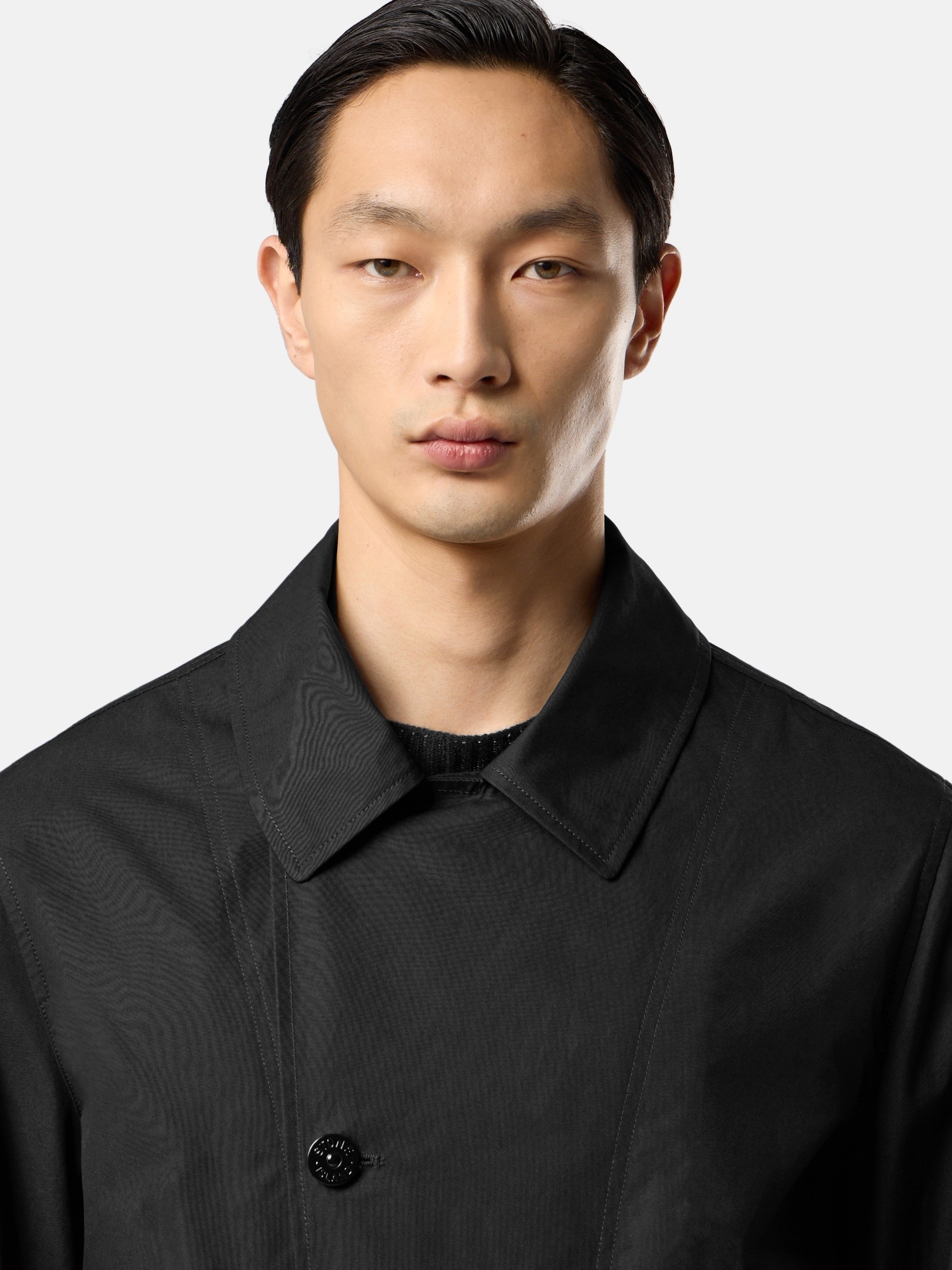 Black Windproof and breathable pea coat 4100046 ALL-WEATHER COTTON