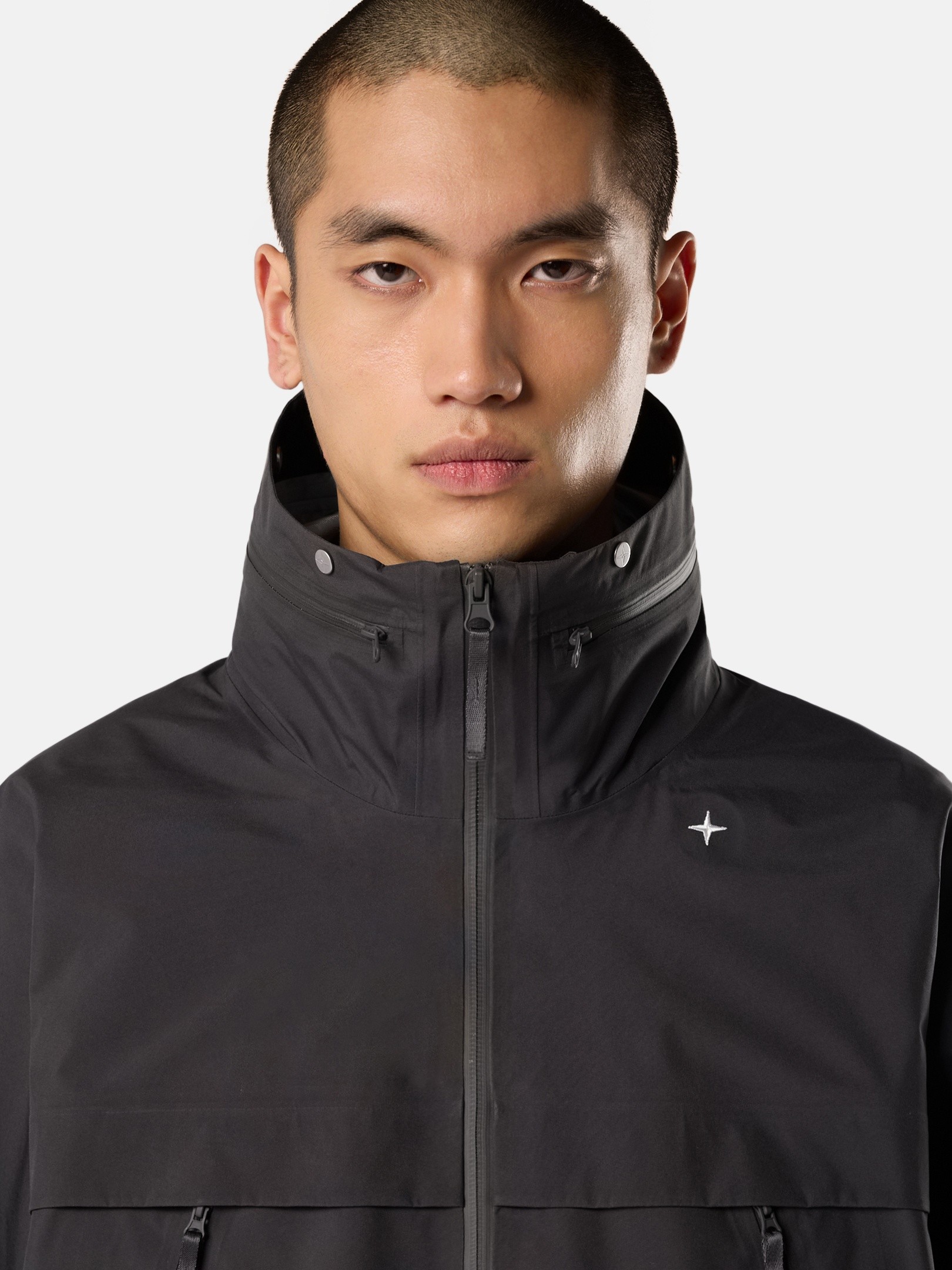 Lead Grey Waterproof and windproof hooded jacket 4100049 3L GORE 