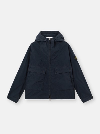 Navy Blue Hooded jacket with anti-drop 4100052 LIGHT COMPACT TOUCH
