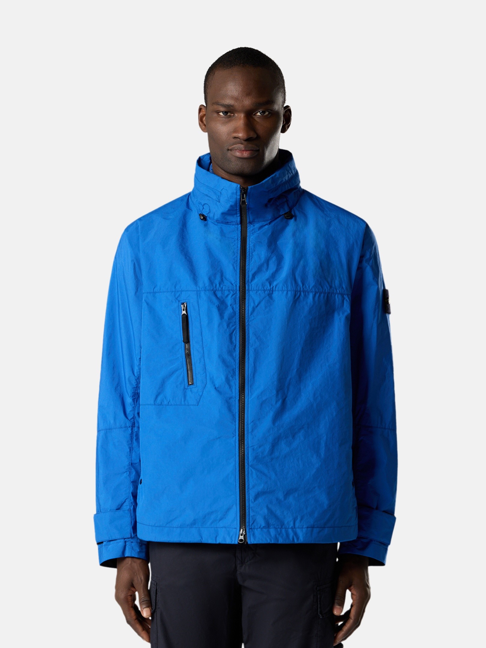 Bright Blue Stand collar jacket with ventilation flaps 4100059