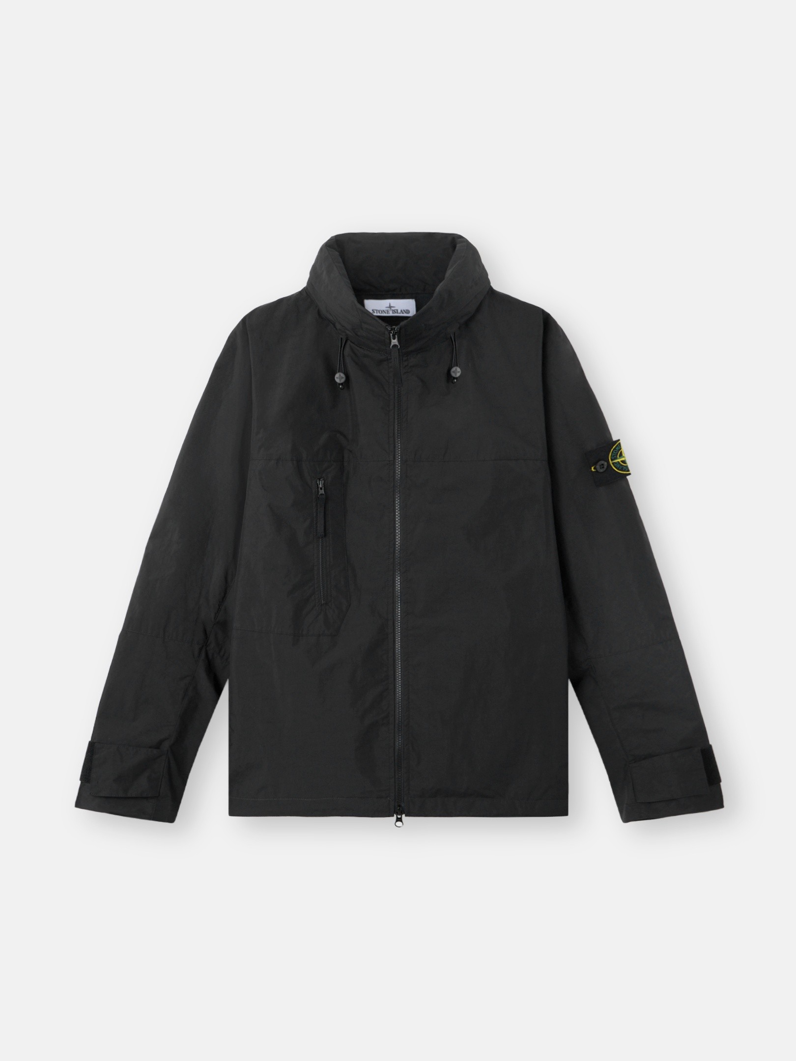 Black Stand collar jacket with ventilation flaps 4100059 METAL