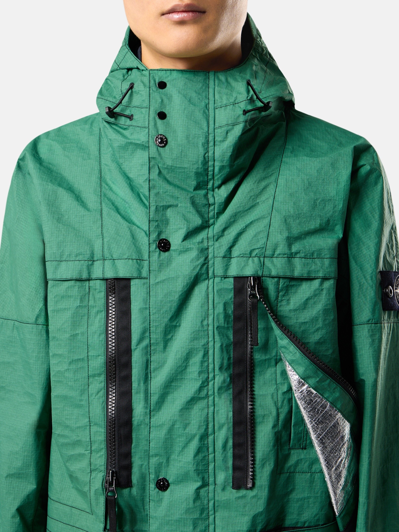 Malachite Hooded jacket with ventilation flaps 4100061 METAL