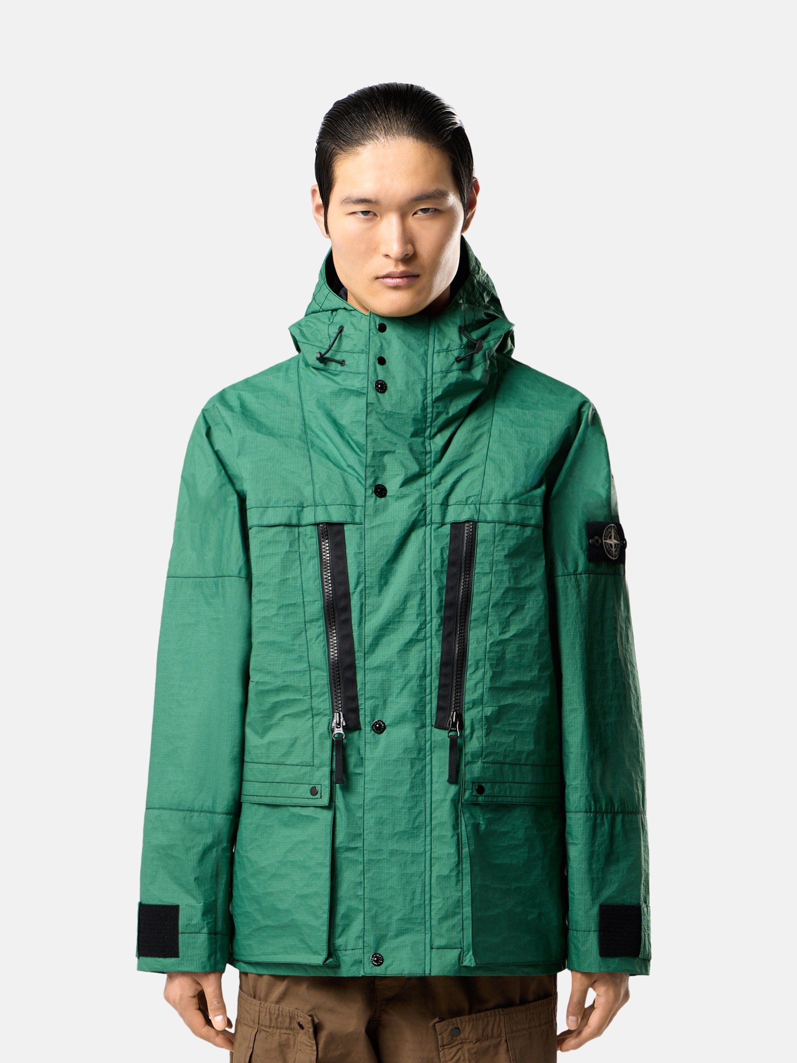 Malachite Hooded jacket with ventilation flaps 4100061 METAL