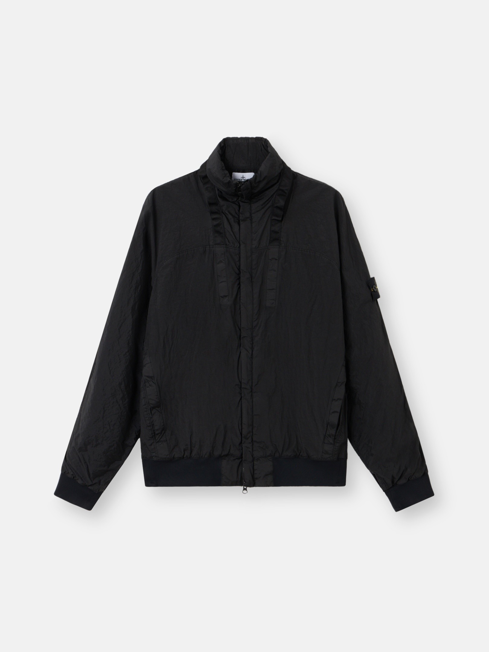 Black Stand collar jacket with light water and wind resistance