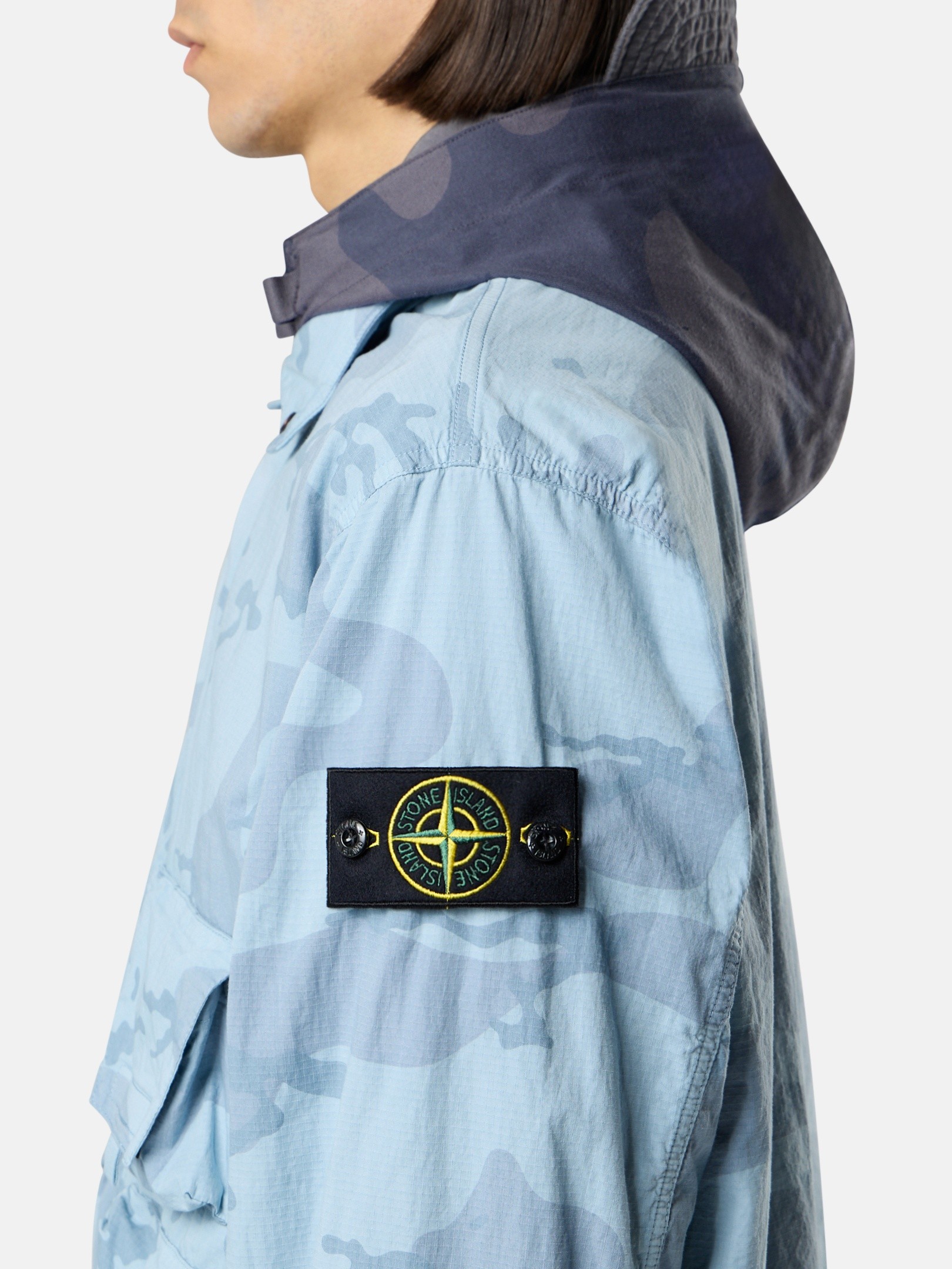Dust Blue Field jacket with anti-drop 4100071 FADED CAMO RIPSTOP 