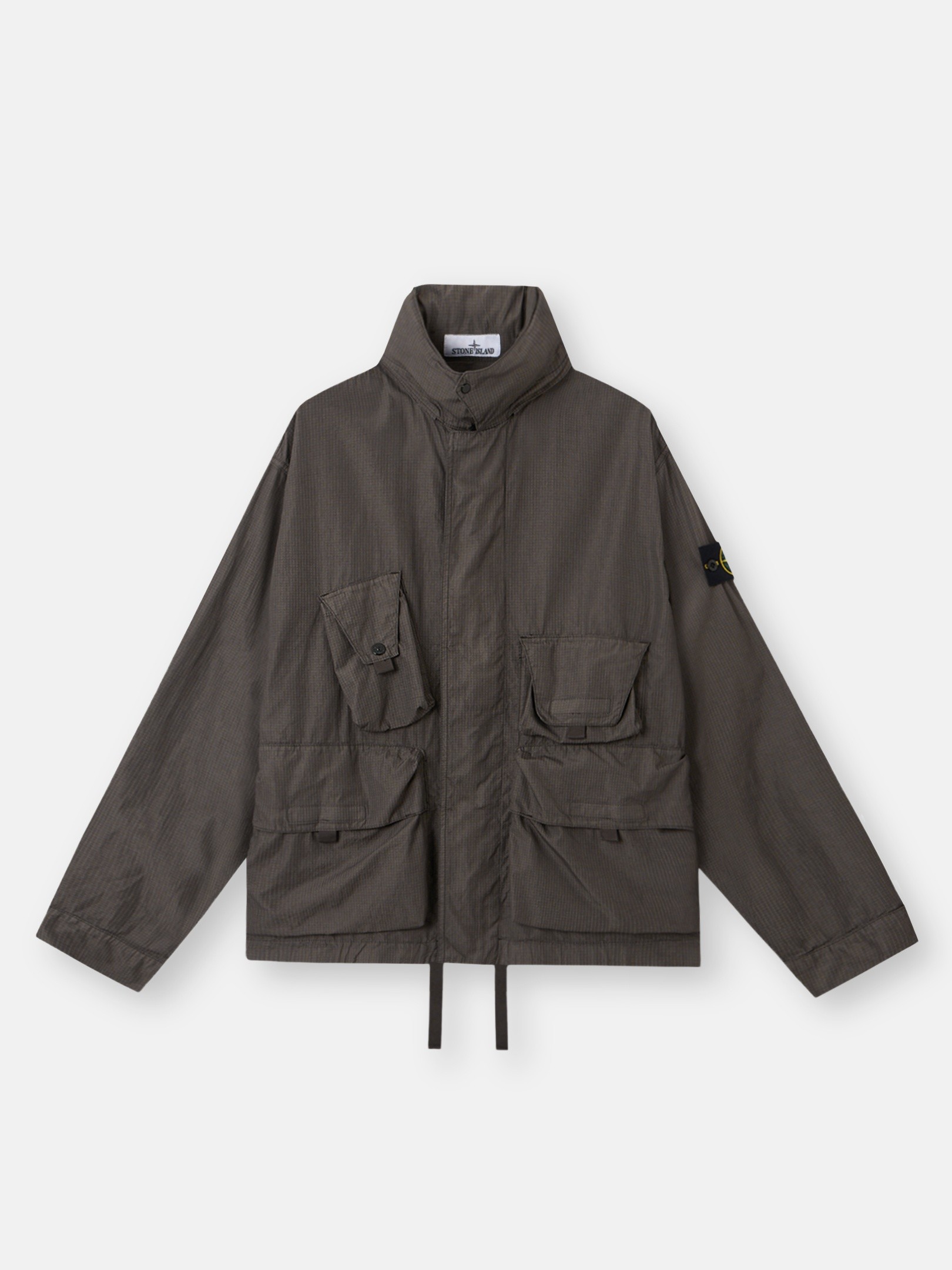 Charcoal Grey Field jacket with anti-drop 4100071 COTTON NYLON