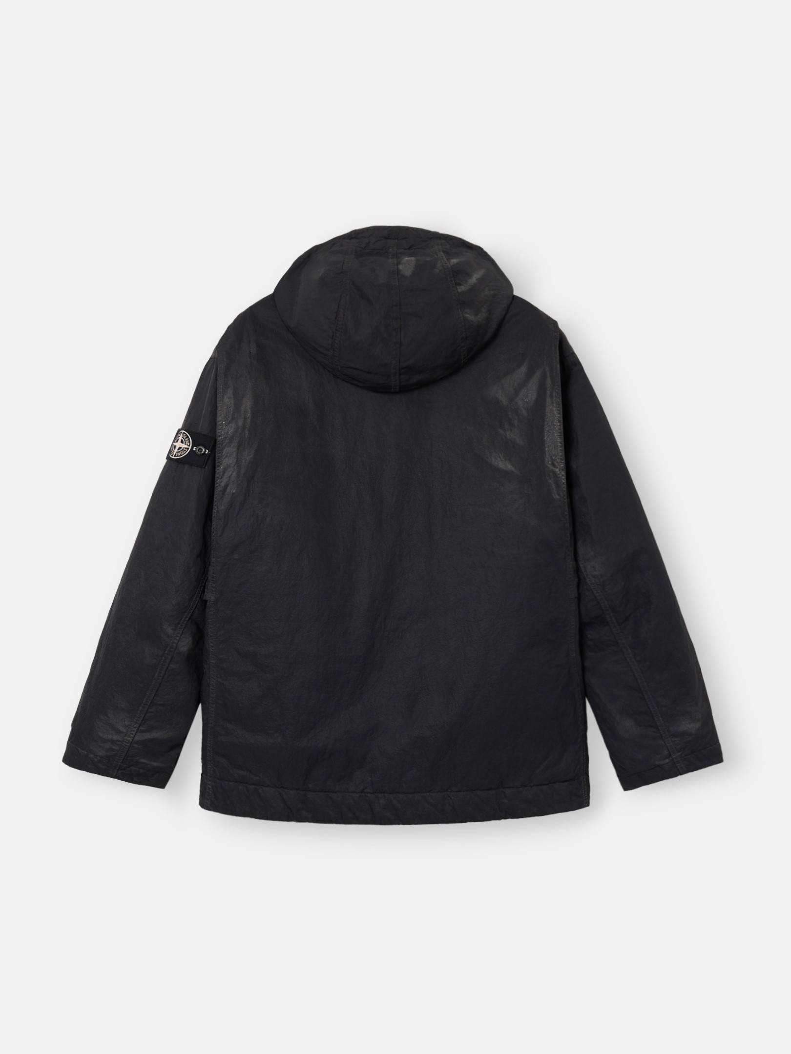 Black Hooded jacket with anti-drop 4100072 DENSE NYLON-TC, HAND