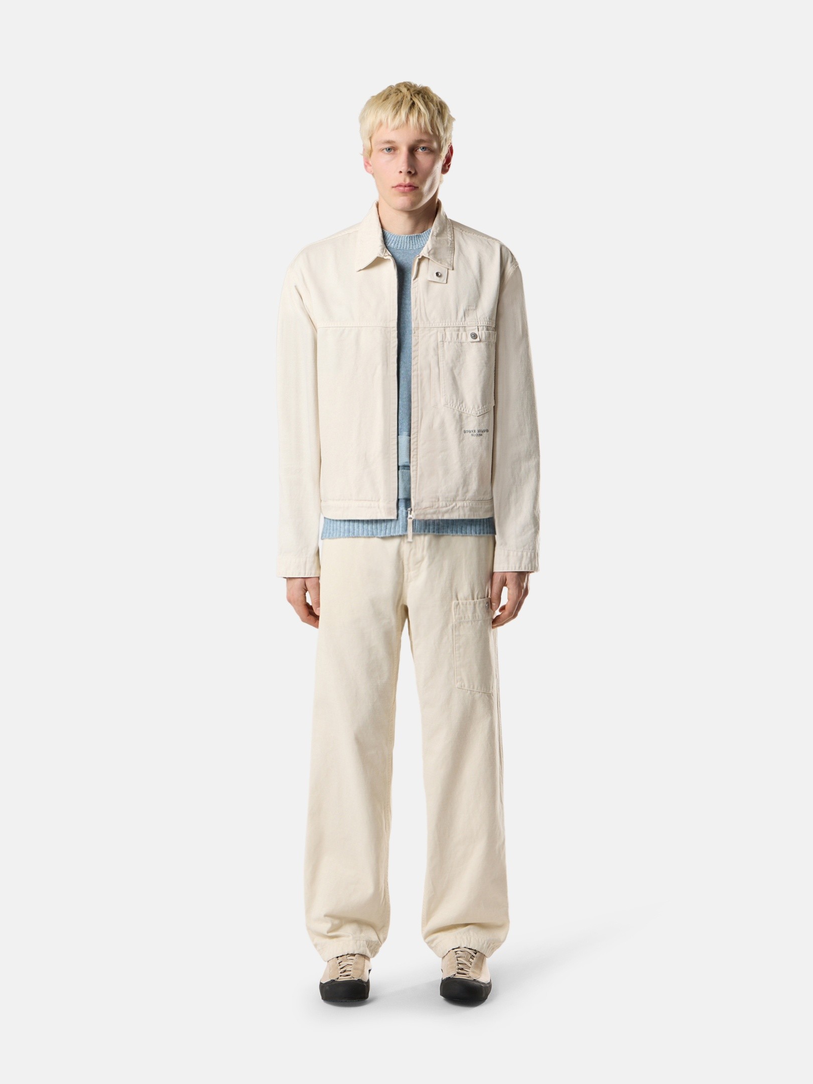 Ivory Coach jacket with anti-drop 4100074 SLUB COTTON BATAVIA-TC_S