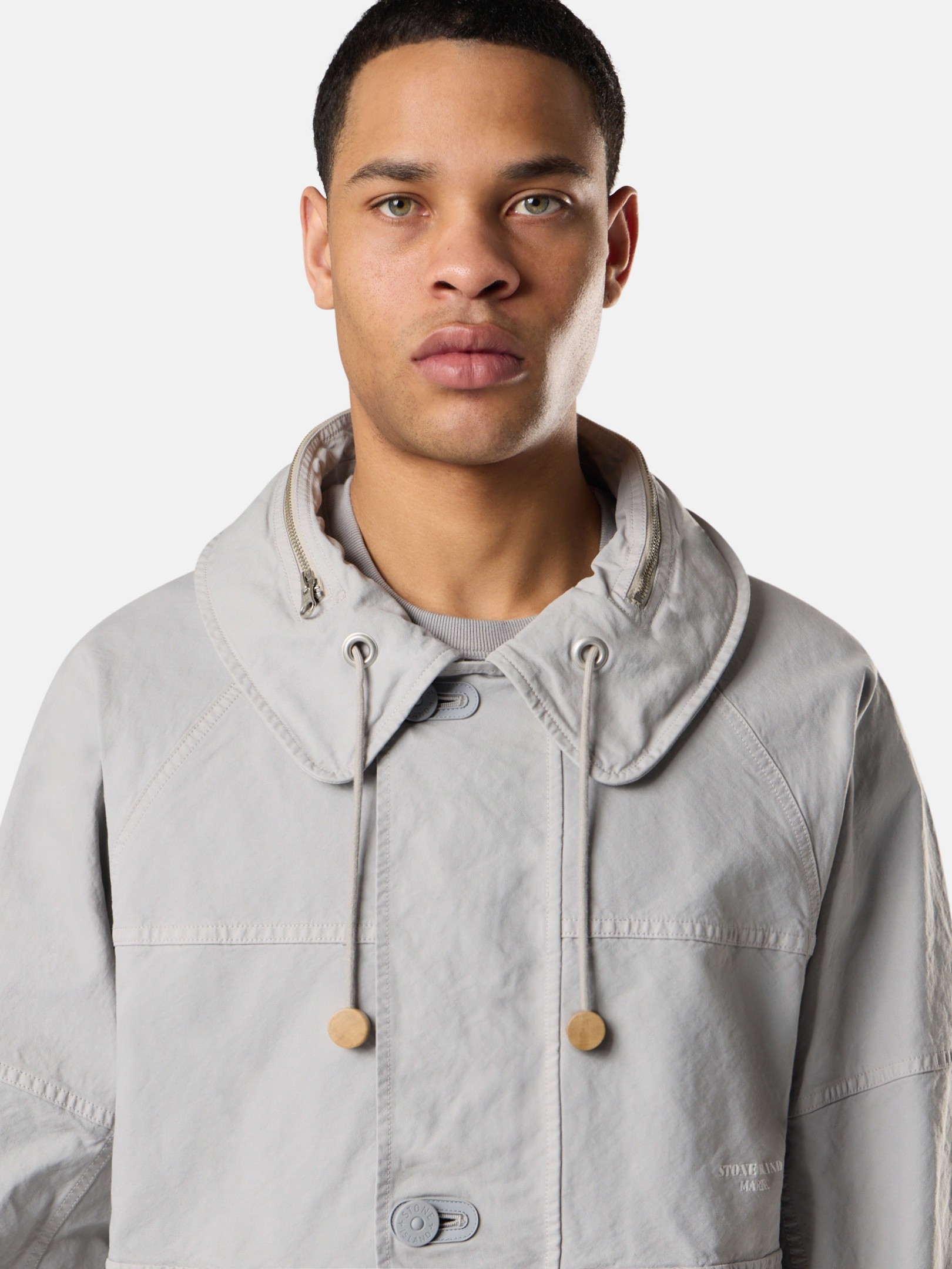 Gravel Gray Coach jacket with anti-drop 4100075 NYCO PANAMA-TC_S.I 