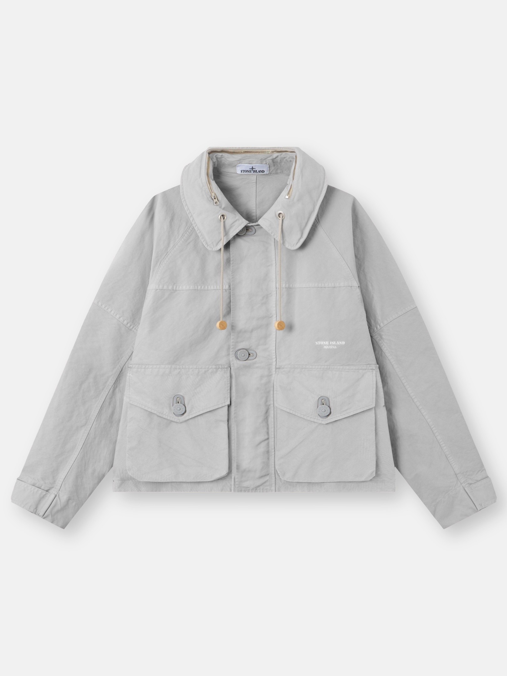 Gravel Gray Coach jacket with anti-drop 4100075 NYCO PANAMA-TC_S.I 