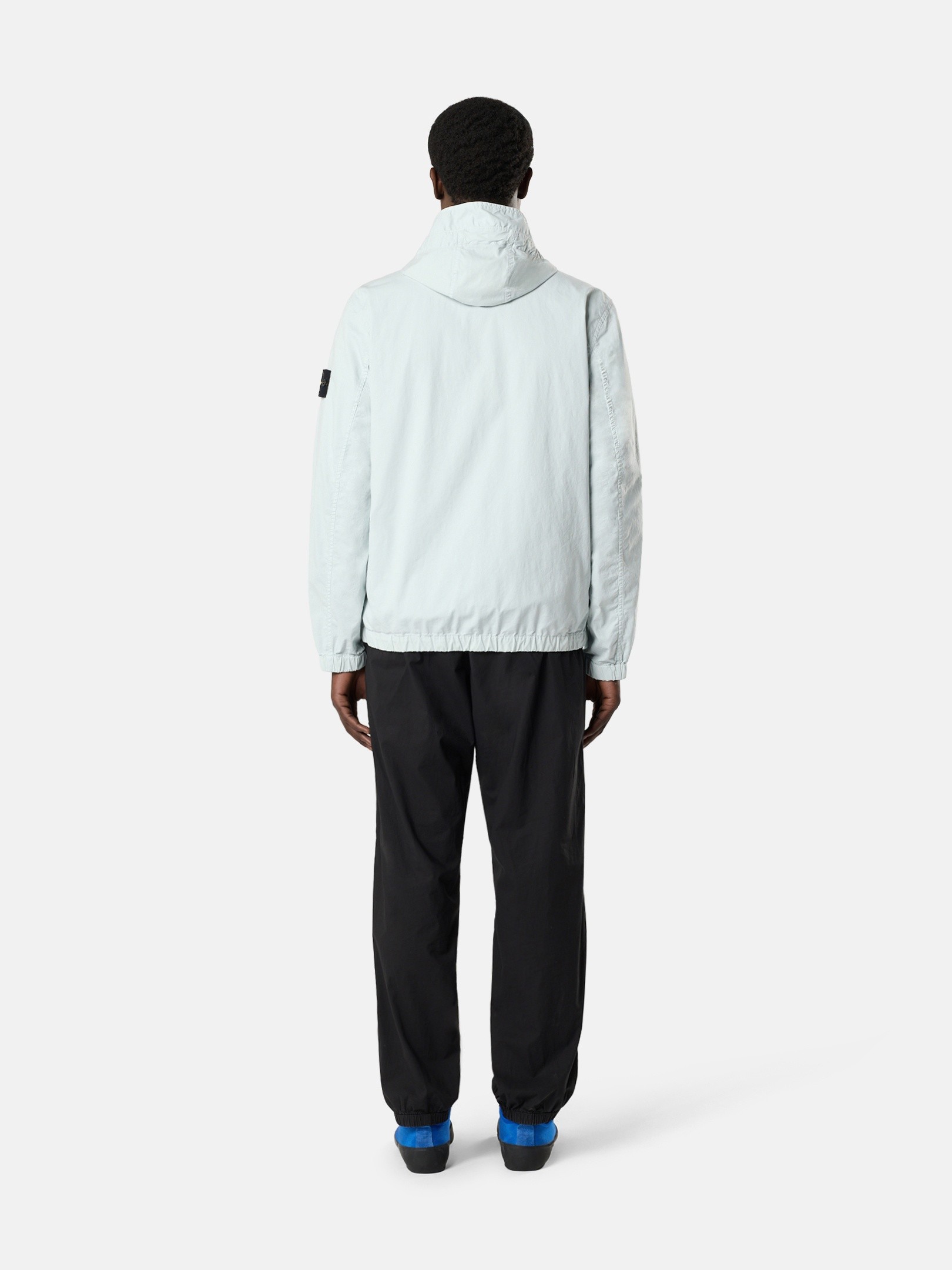 Sky Blue Hooded jacket with anti-drop 4100077 STRETCH ORGANIC