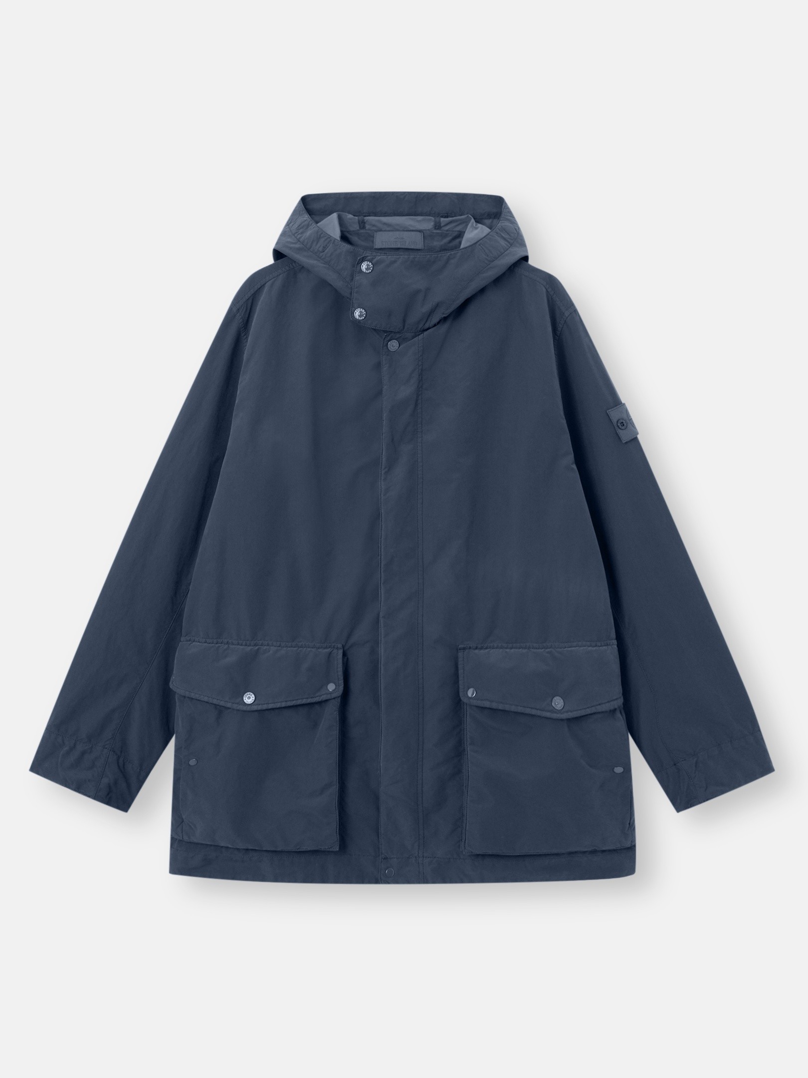 Slate Blue Hooded jacket with anti-drop 4100079 DAVID LIGHT-TC_S.I