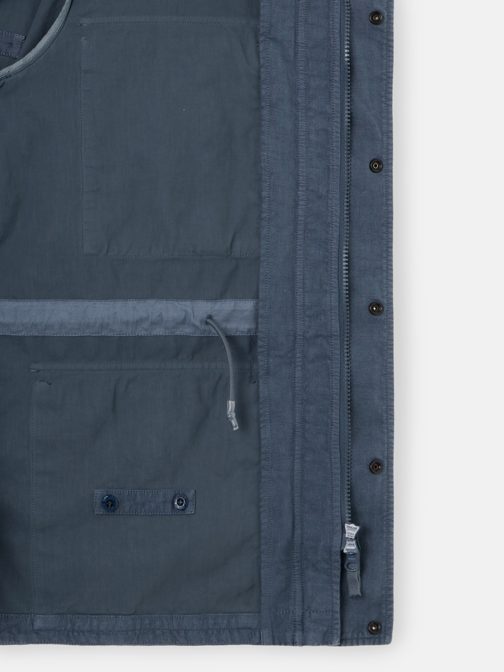 Slate Blue Field jacket with anti-drop 4100080 BONDED LINEN-TC_S.I 
