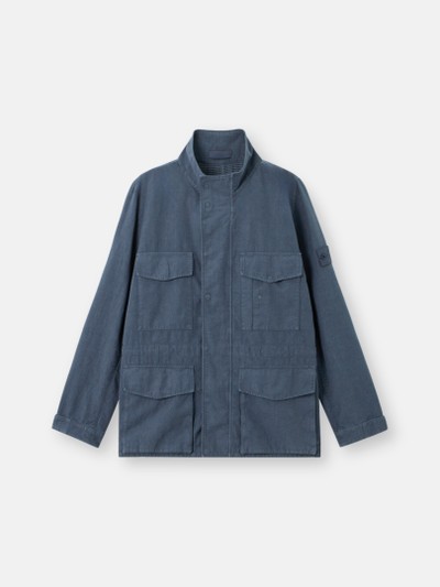 Slate Blue Field jacket with anti-drop 4100080 BONDED LINEN-TC_S.I