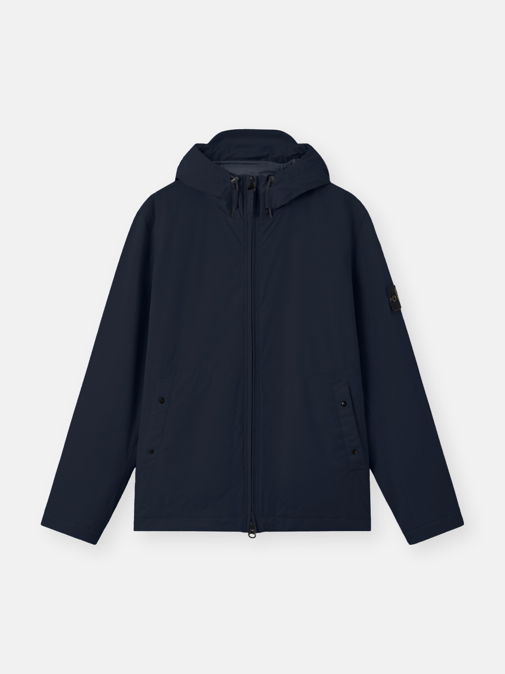 Navy Blue Hooded jacket with wind- and water-resistant membrane Navy Blue Hooded jacket with wind- and water-resistant membrane