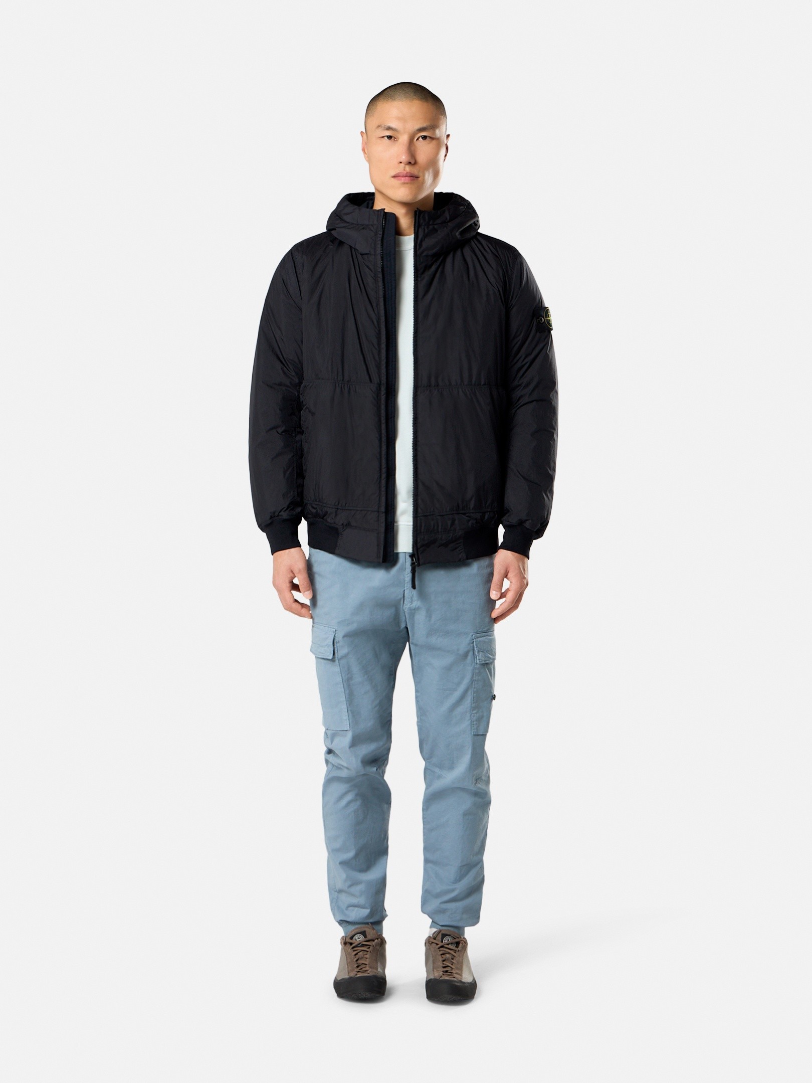 Navy Blue Hooded jacket with wind resistance and anti-drop 4100110 