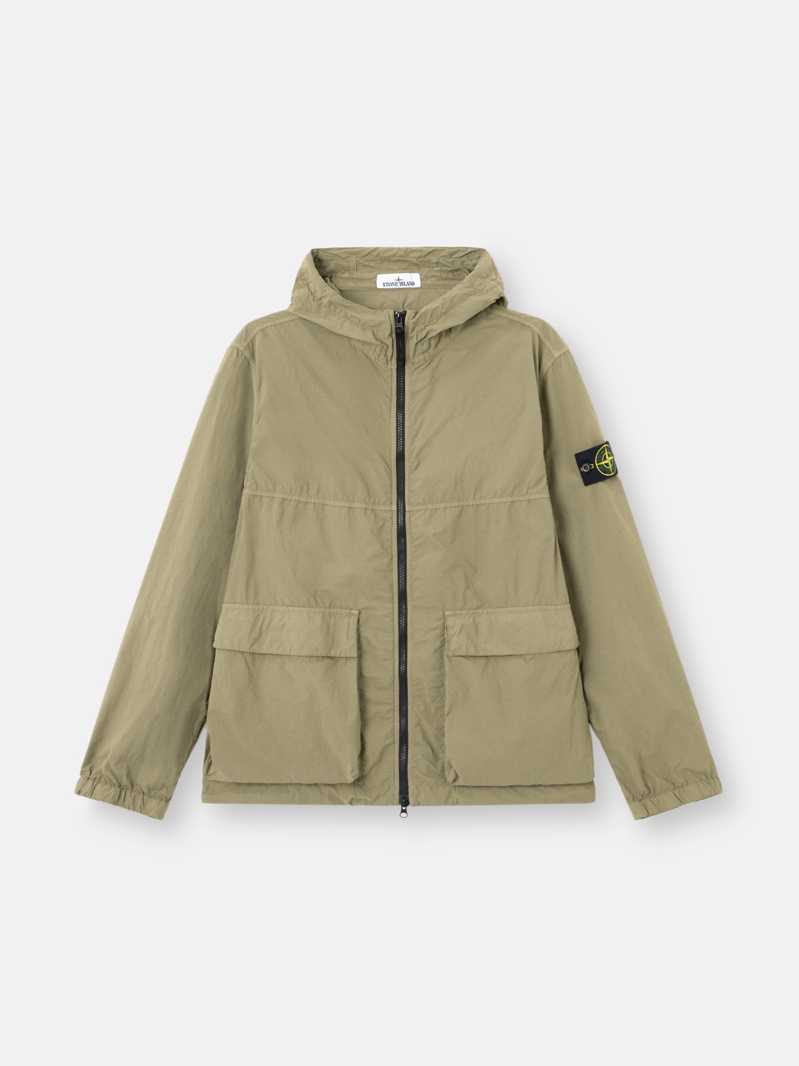 Military Green Short hooded parka with anti-drop 4100112 NYLON