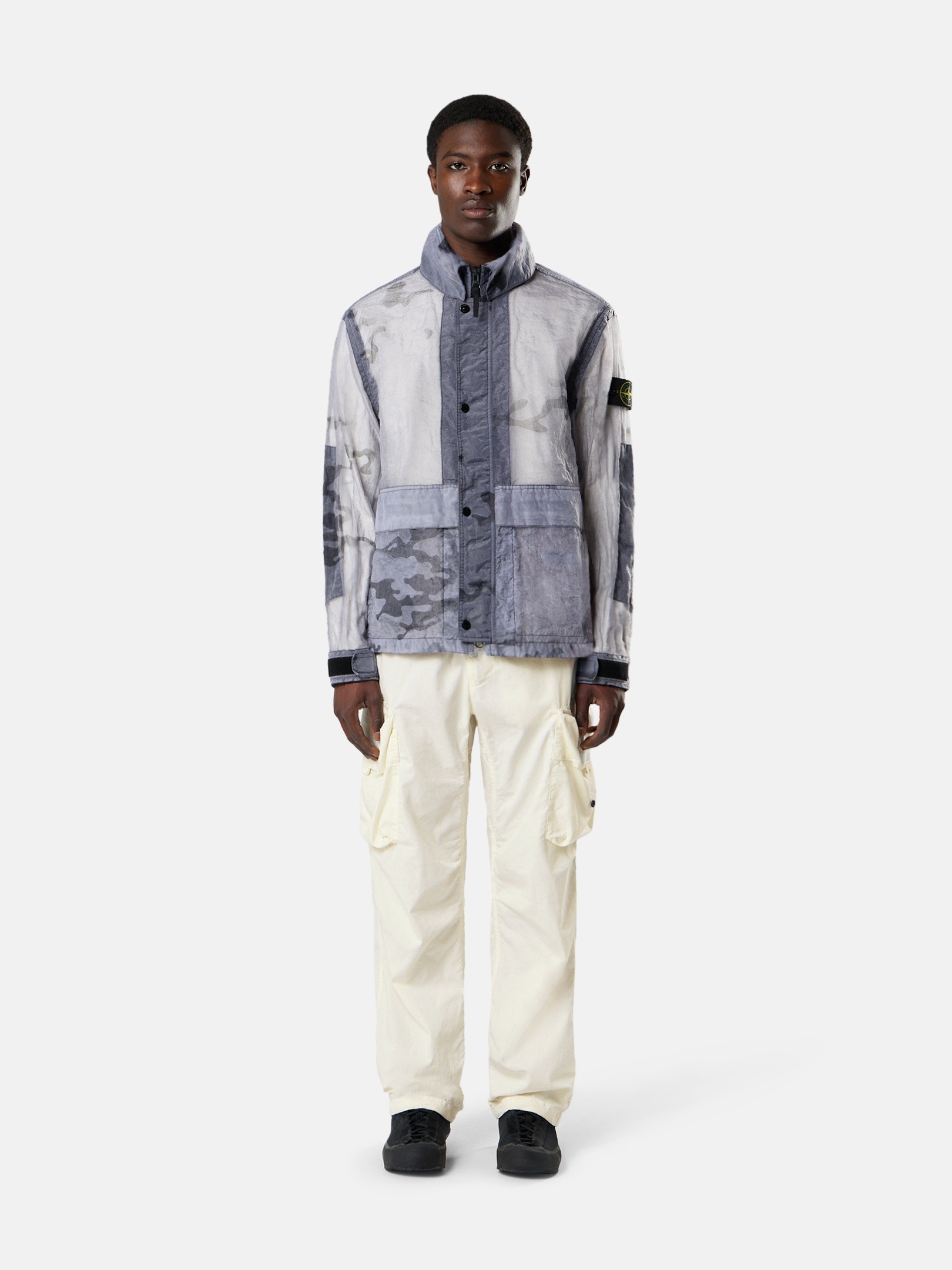 Blue Grey Field jacket with anti-drop 4100115 FADED CAMO
