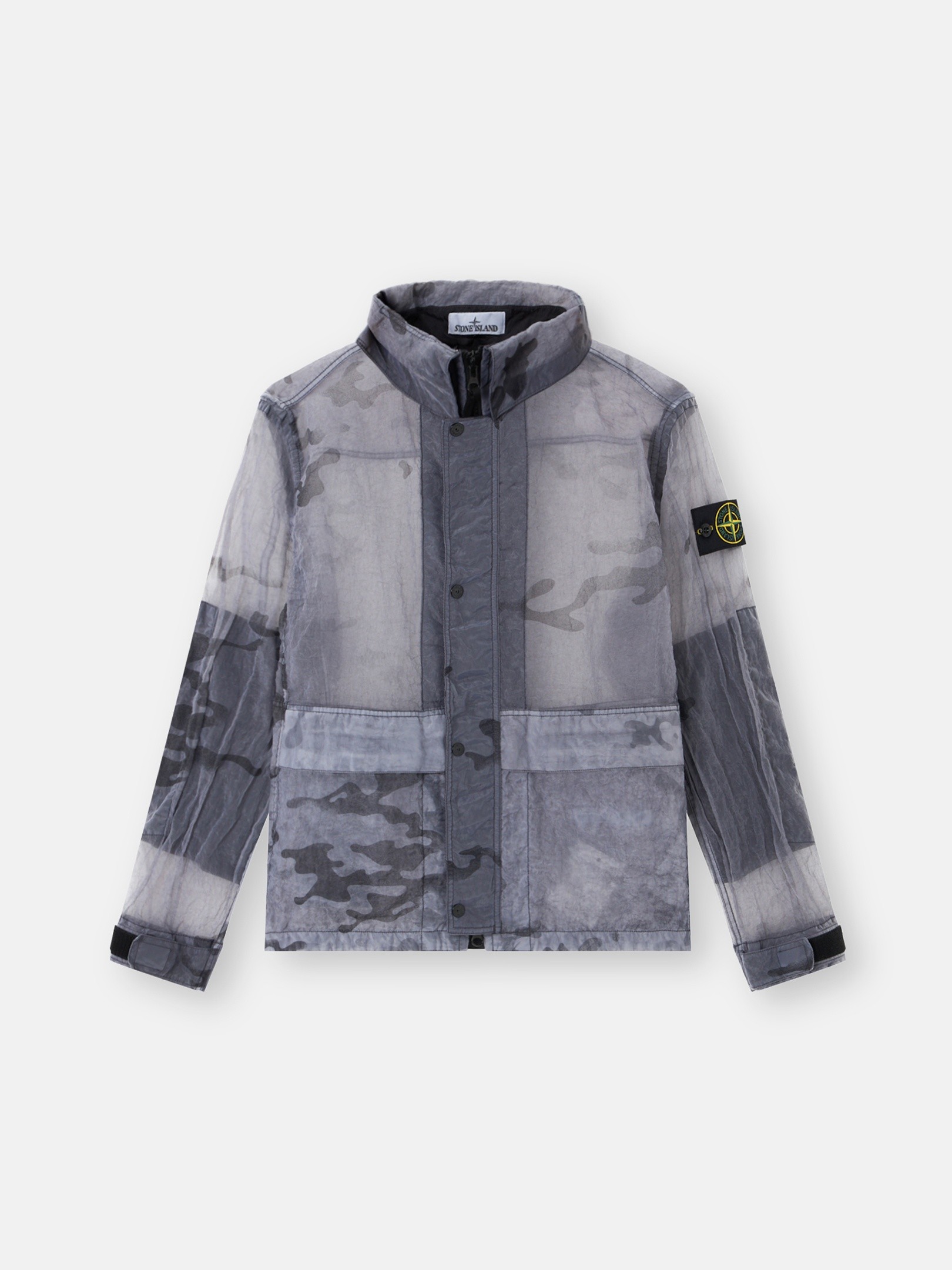Blue Grey Field jacket with anti-drop 4100115 FADED CAMO