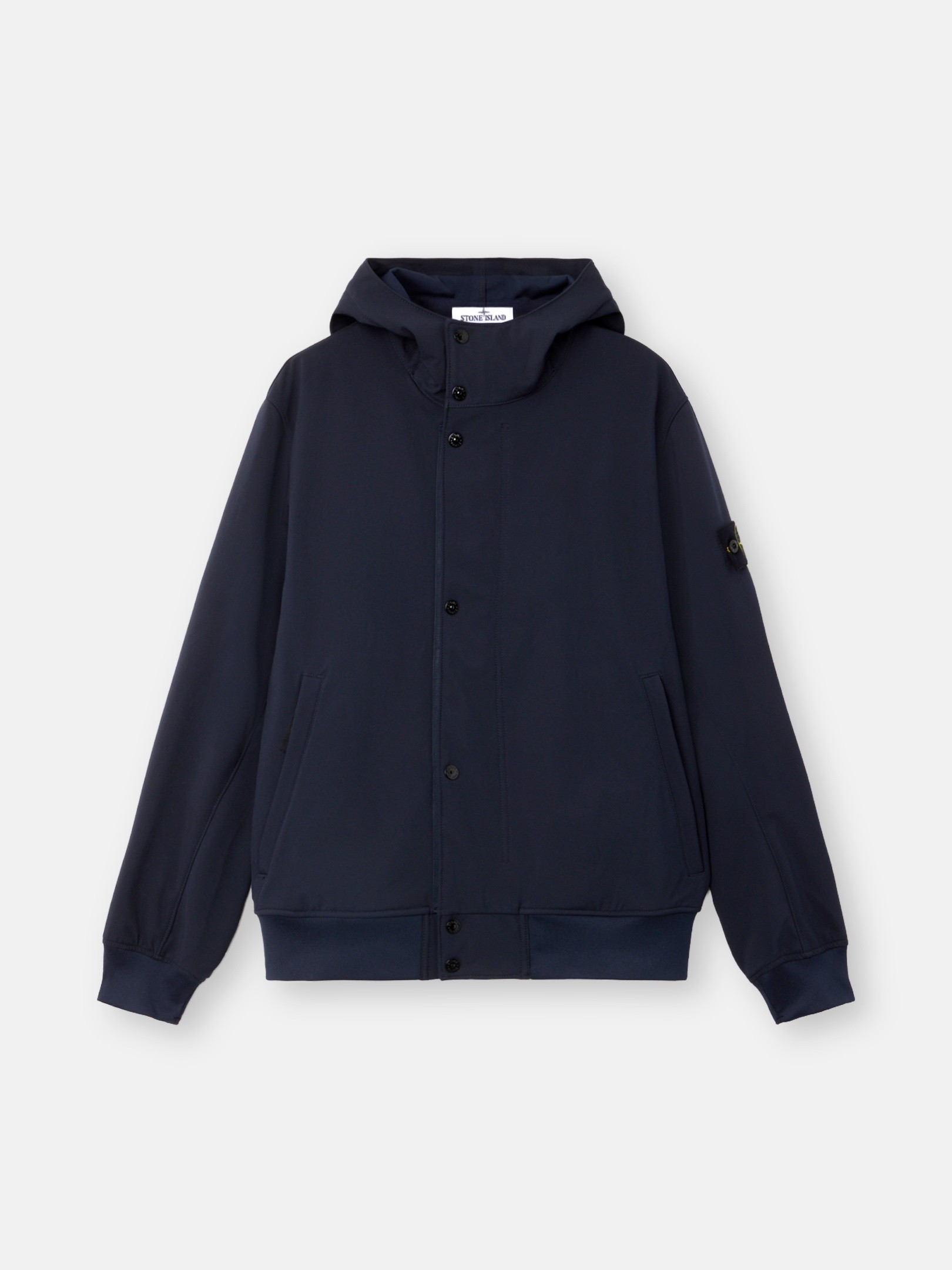 Navy Blue Hooded jacket with water- and wind-resistant membrane