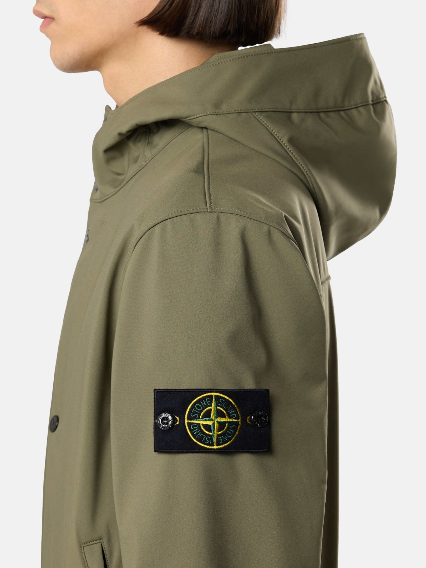 Military Green Hooded jacket with water- and wind-resistant 