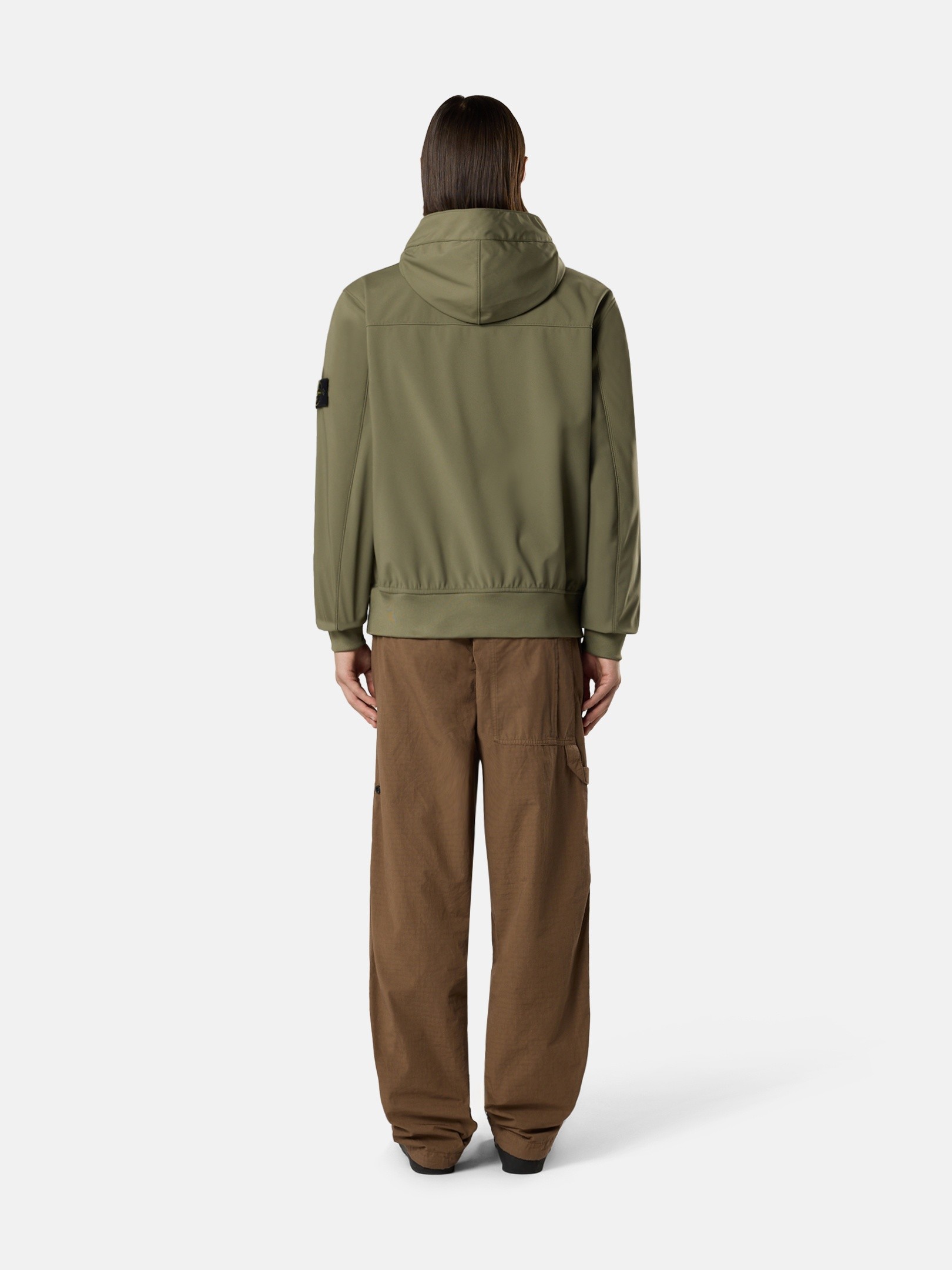 Military Green Hooded jacket with water- and wind-resistant 