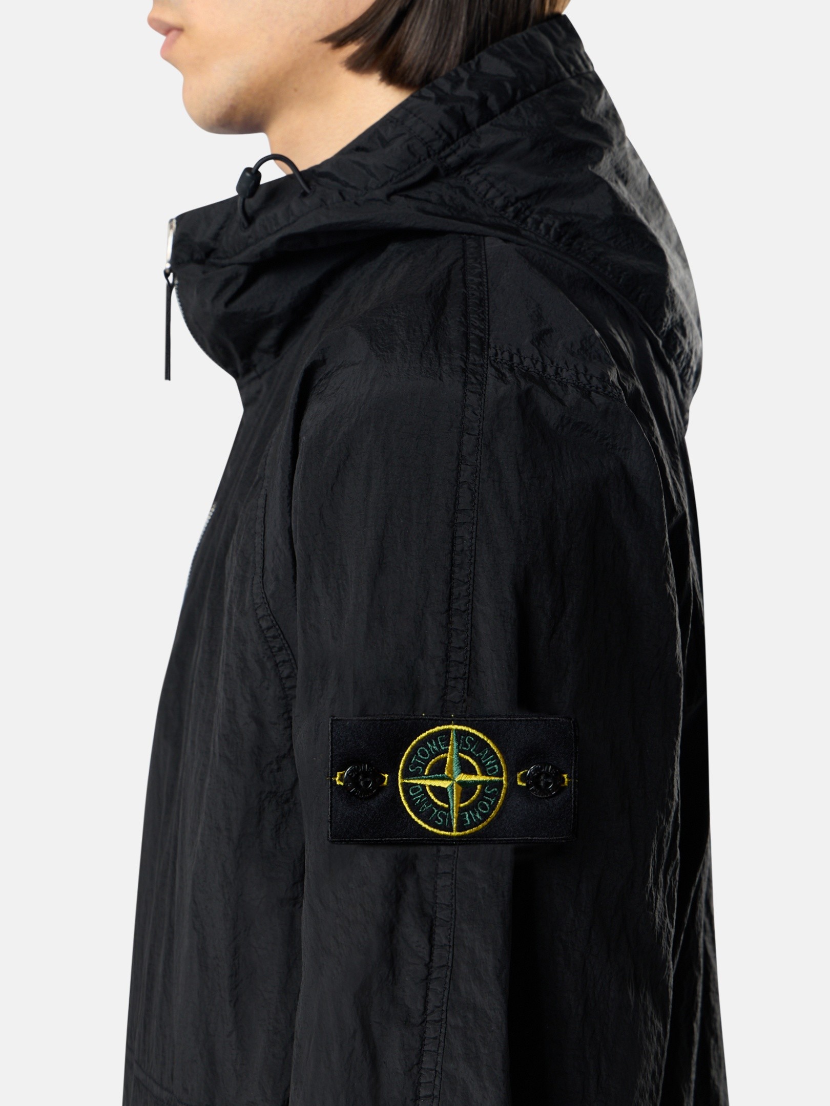 Black Hooded jacket with light water and wind resistance 4100119