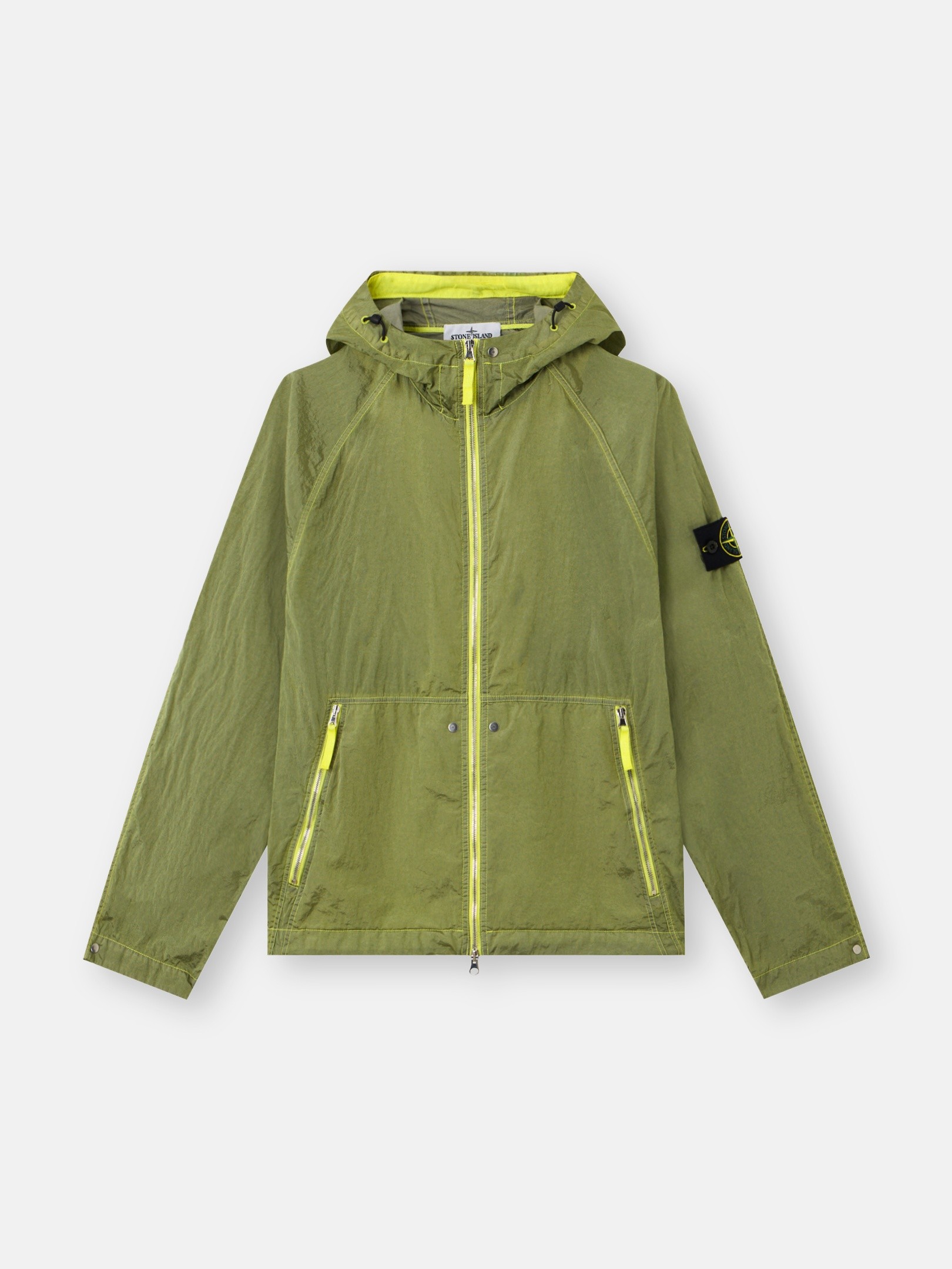 【希少カラー】89aw STONE  モンゴメリーコート カーキ Ярко-желтый 4100119 NYLON METAL WATRO-TC IN ECONYL® Hooded jacket