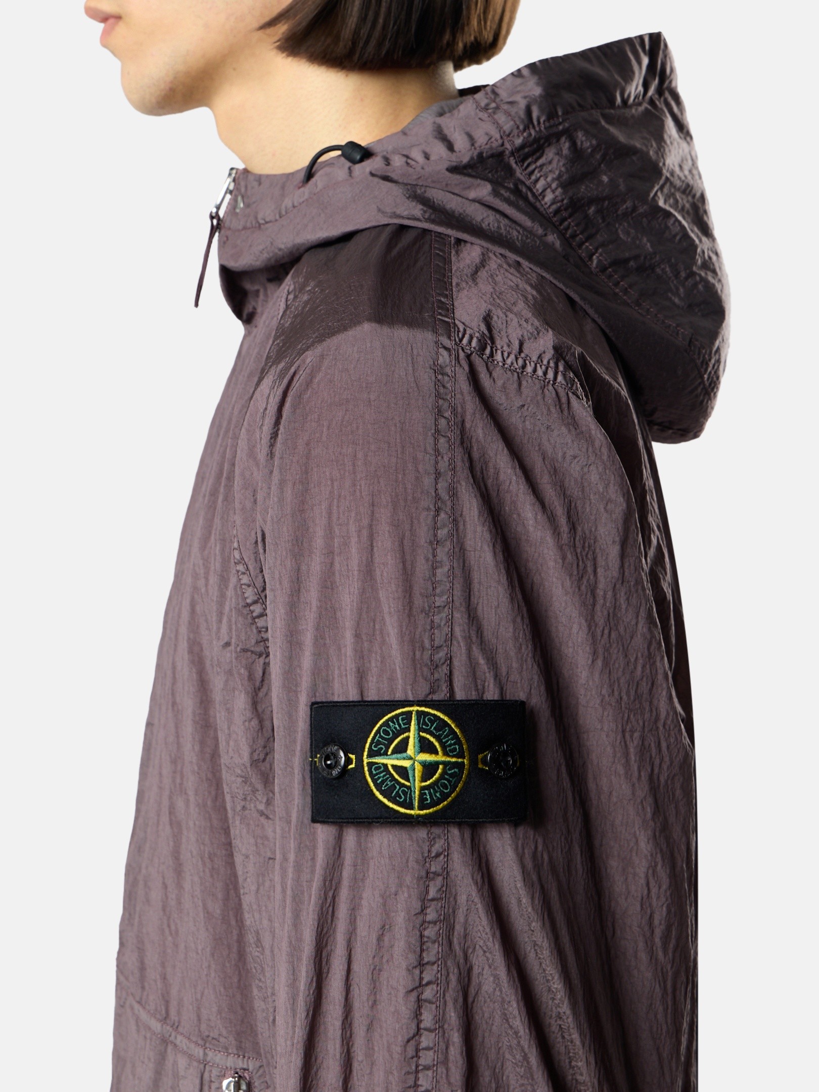 Purple Gray Hooded jacket with light water and wind resistance