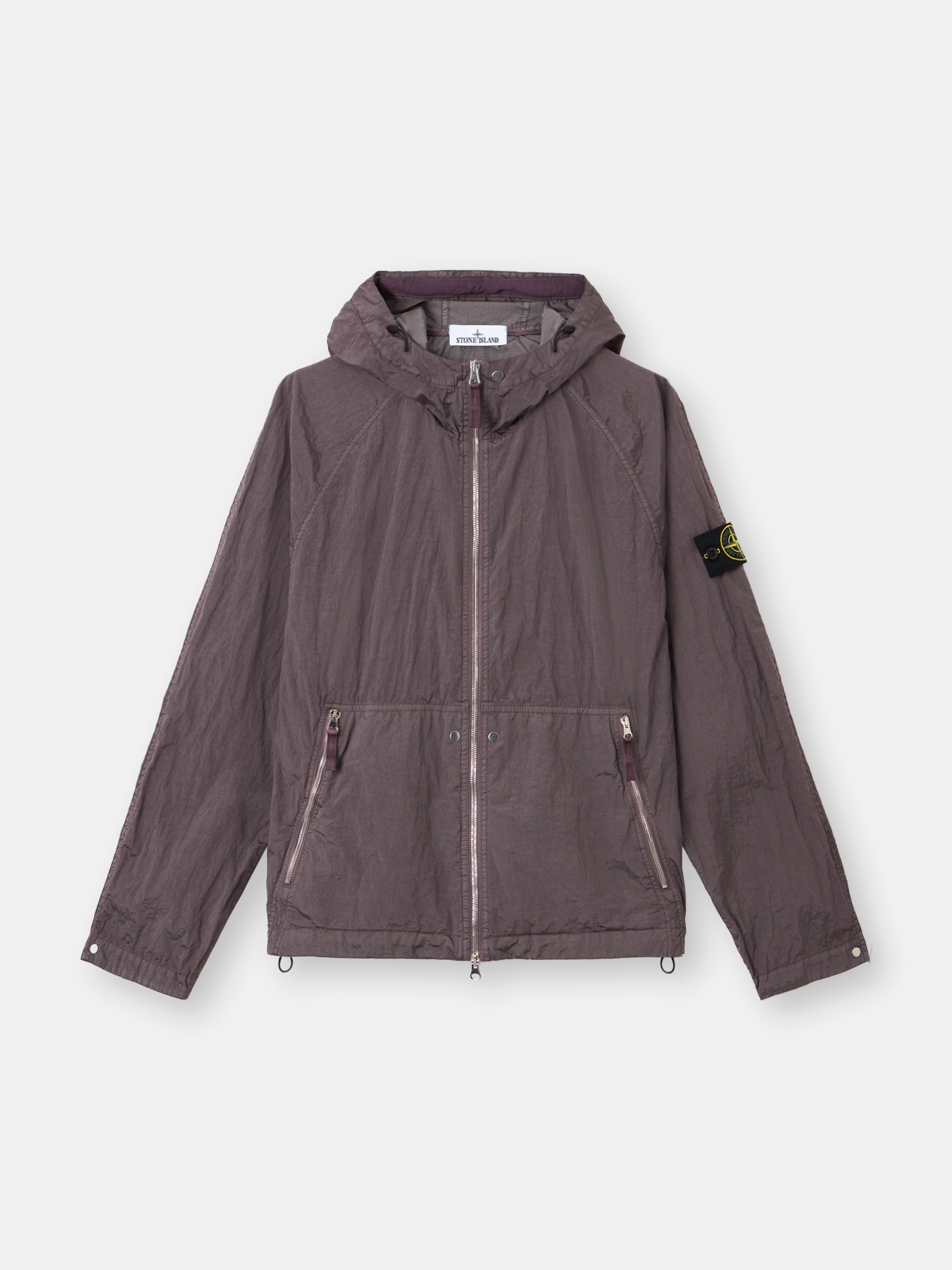Purple Gray Hooded jacket with light water and wind resistance