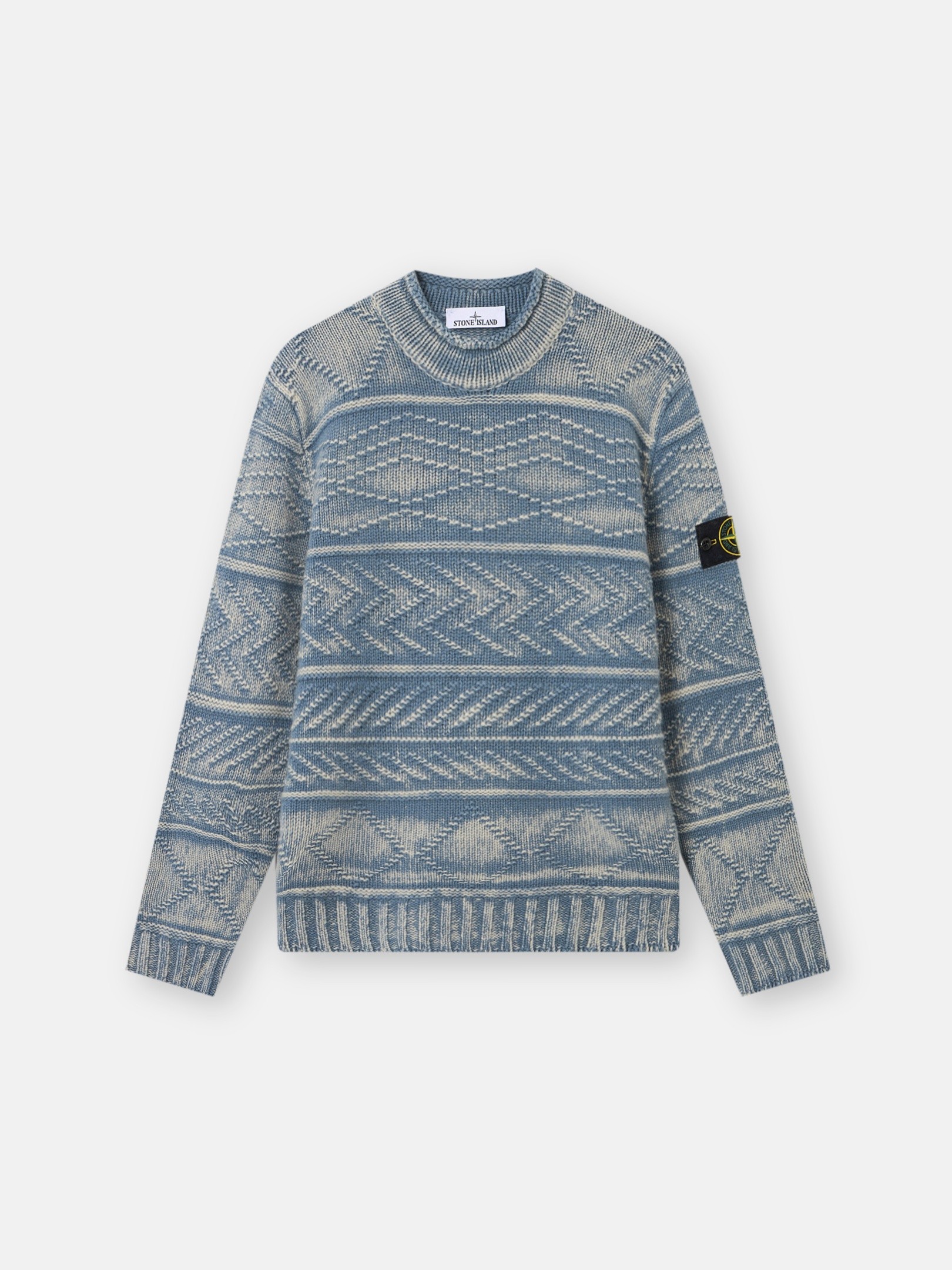 Avio Blue Loose-fit mock-neck jumper 5100001 ARAN CASHMERE FROSTED