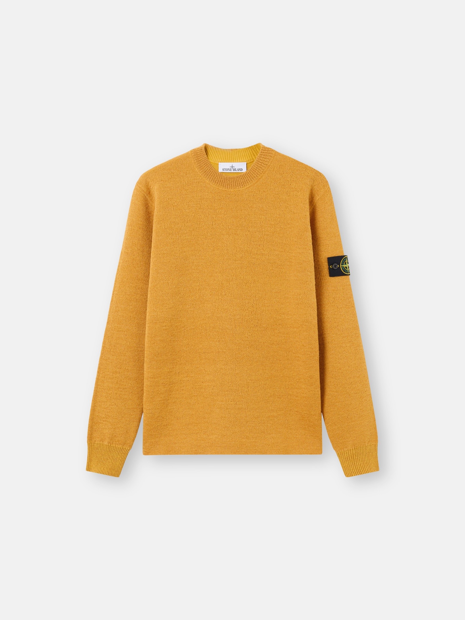 Mustard Loose-fit crewneck sweater 5100015 RUBBERISED RWS WOOL +