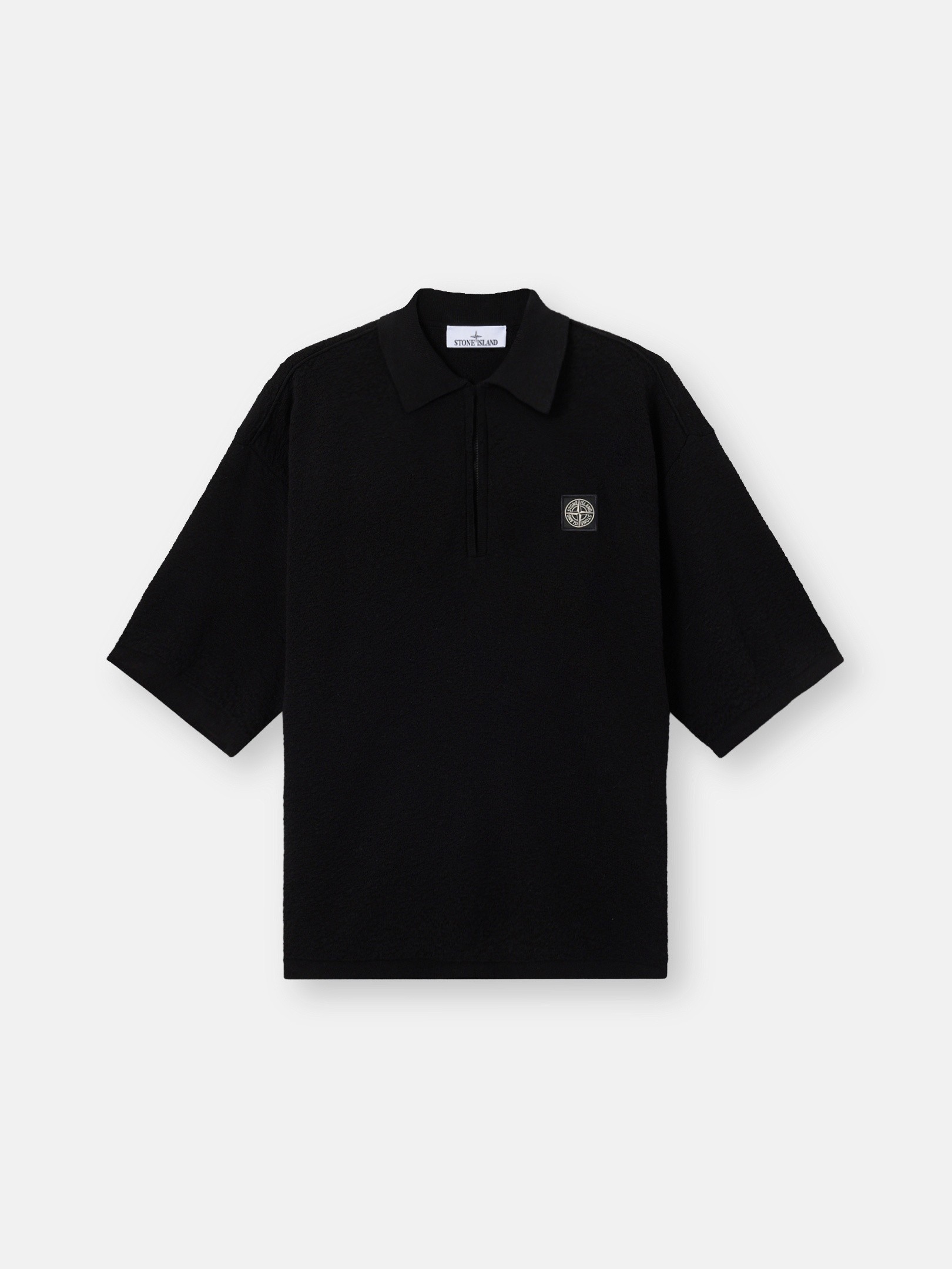 STONE  ブラックポロシャツ SLIM FIT 良品】STONE ISLAND ブラック ポロシャツ スリムフィット L - メルカリ