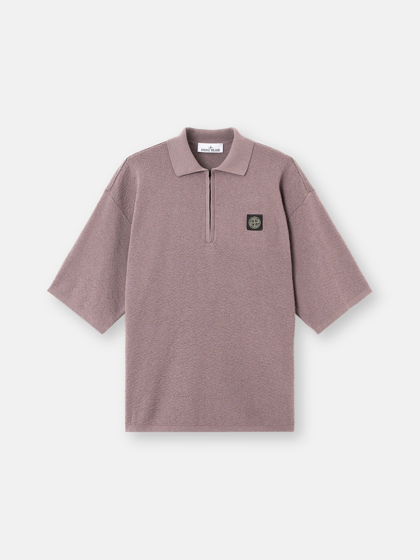 Purple Grey Oversized-fit short-sleeve polo with zip 5100021 LIGHT