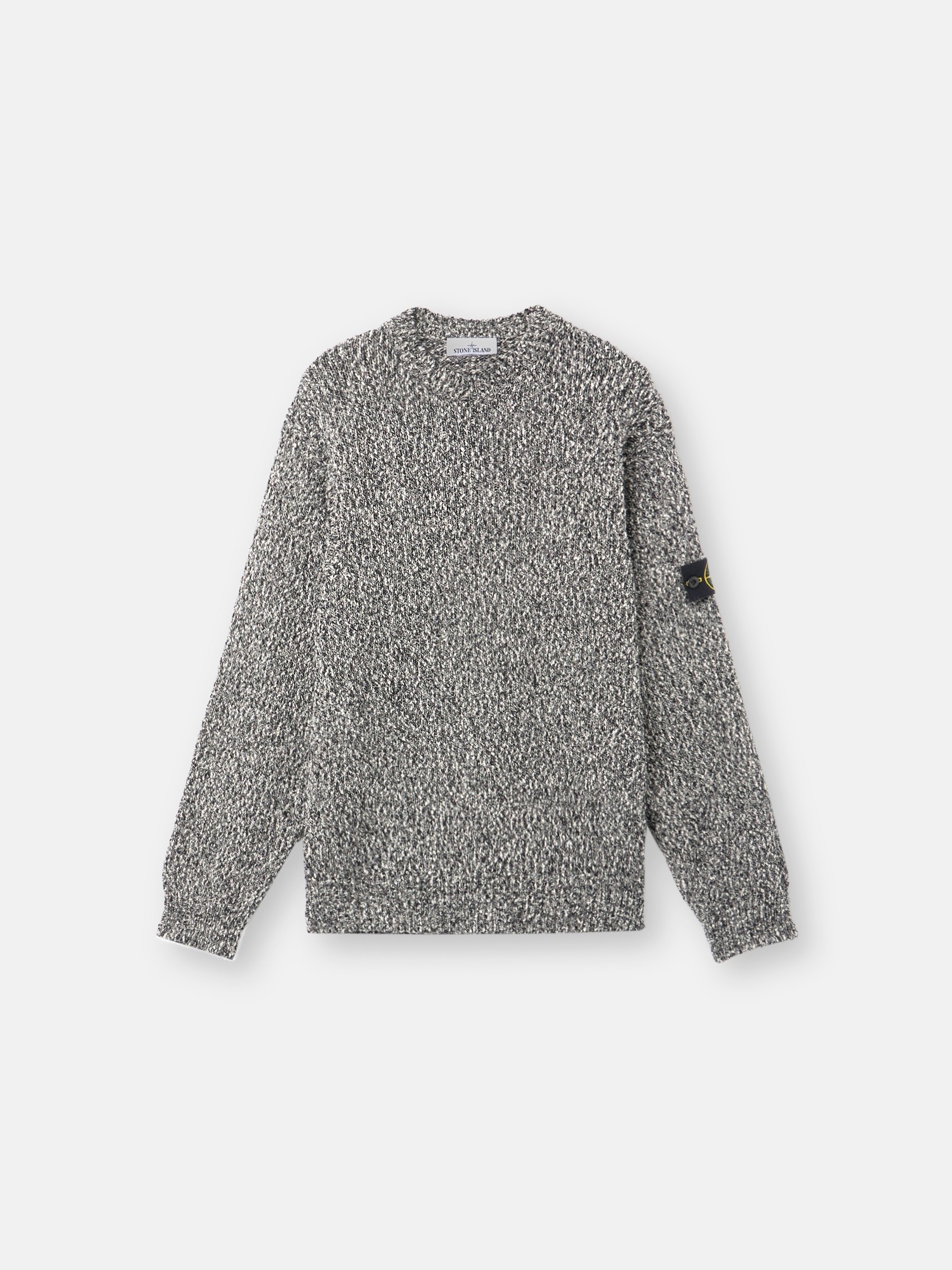 Black Melange Loose-fit crewneck jumper 5100025 SPECKLED COTTON