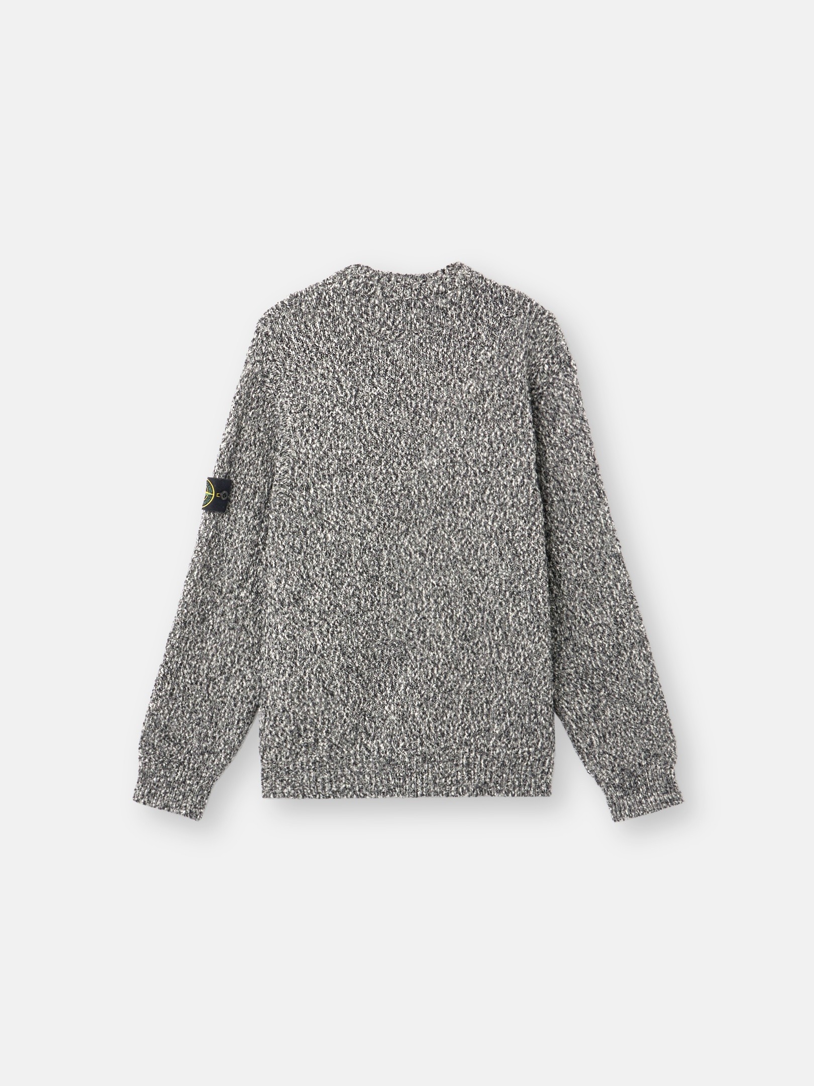 Black Melange Loose-fit crewneck jumper 5100025 SPECKLED COTTON
