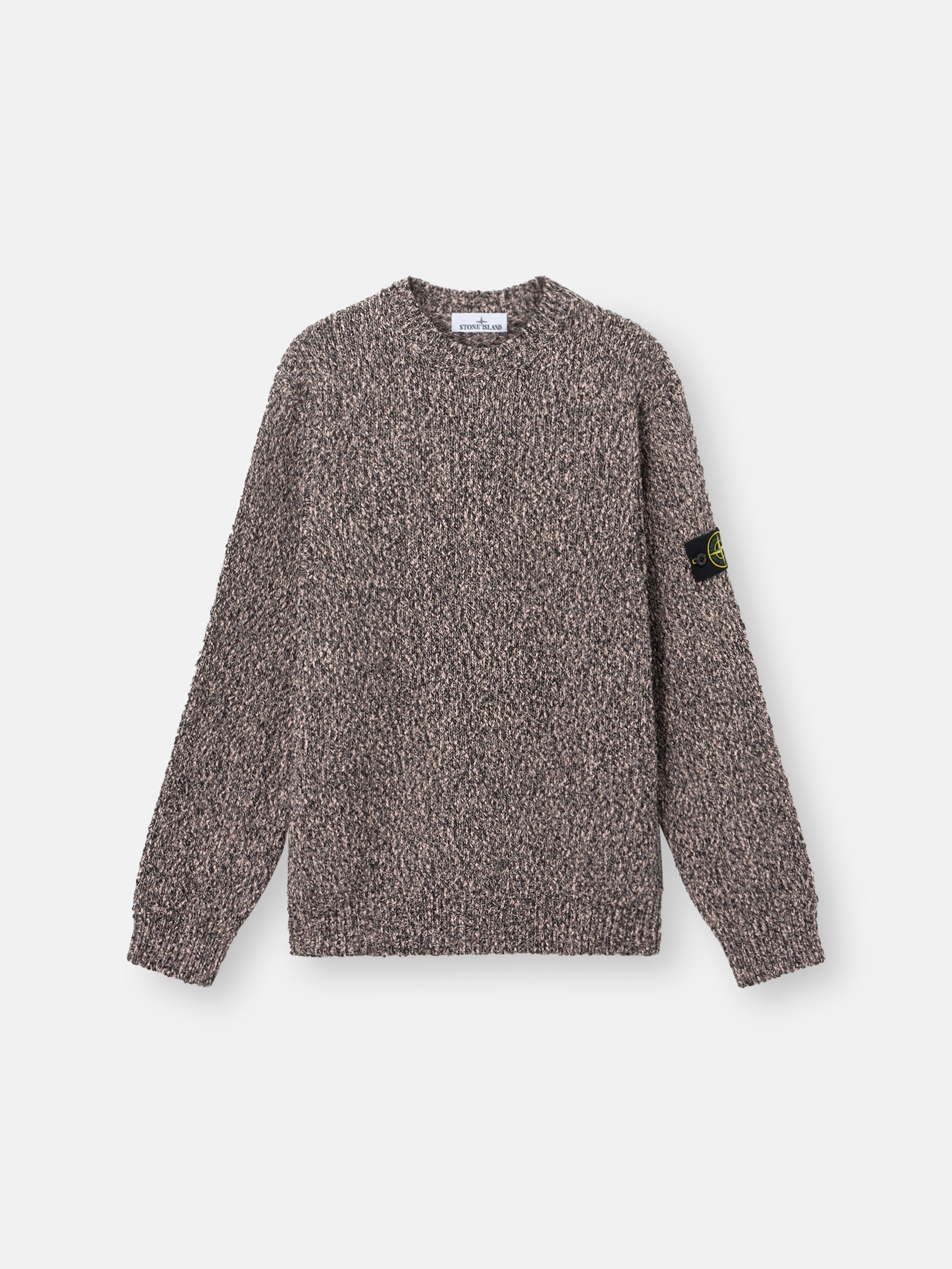 Oleander Loose-fit crewneck jumper 5100025 SPECKLED COTTON | Stone