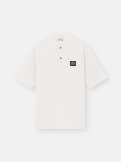 stone  ポロシャツ アイボリー リラックスフィット ショートスリーブ ポロシャツ Compass