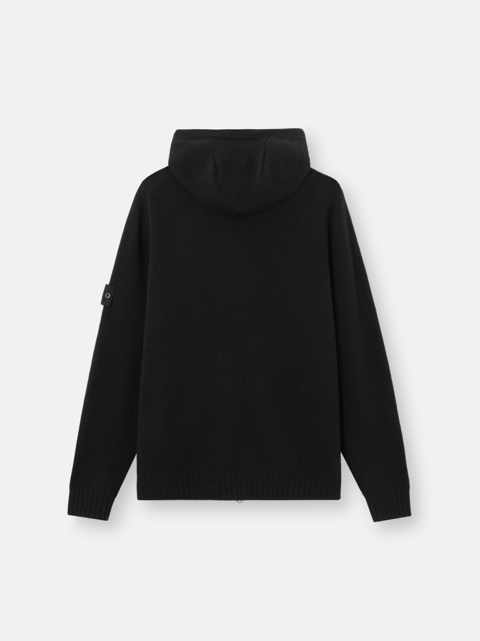 Black Loose-fit zip-up hooded jumper with raglan sleeves 5100035