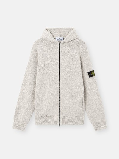 Pearl Grey Melange Loose-fit zip-up hooded jumper 5100039 SPECKLED