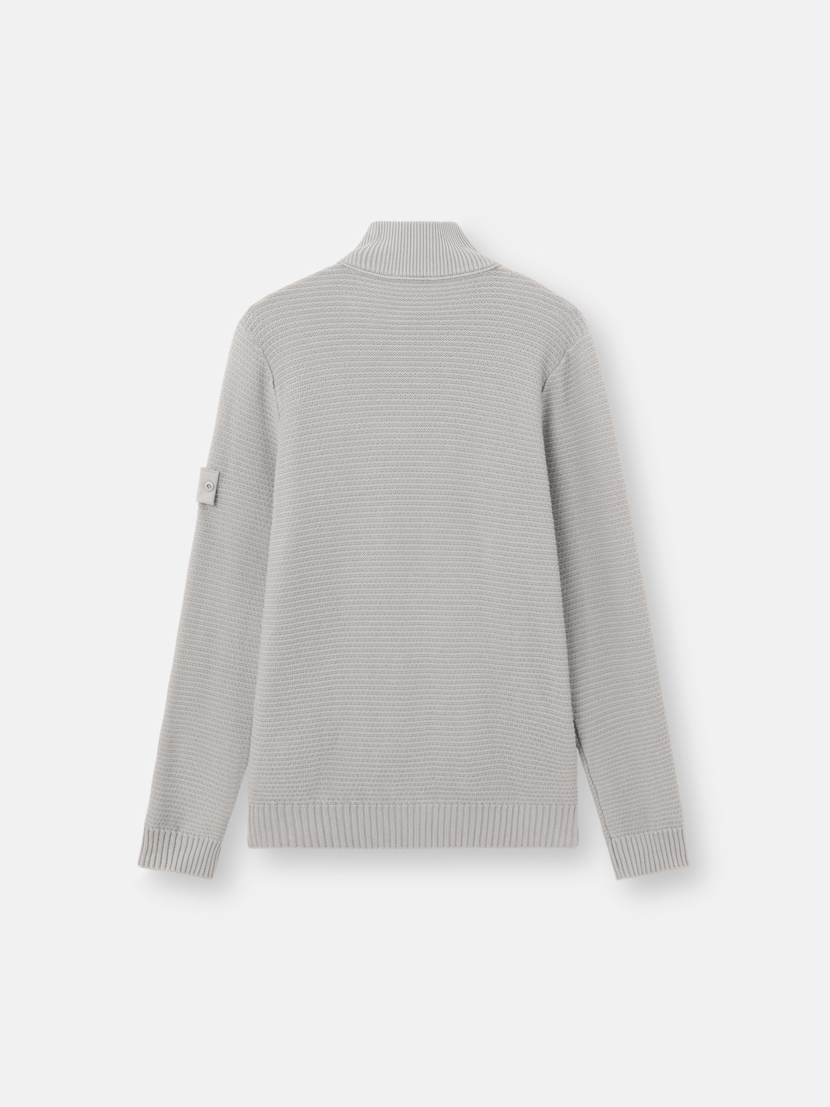 Dust Grey Loose-fit zipper-up sweater with pockets 5100048 COTTON