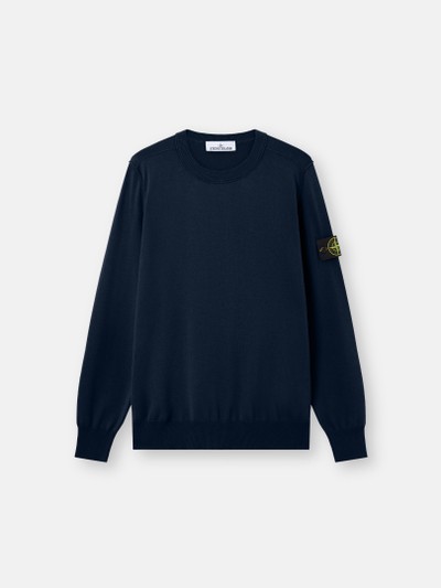 Navy Blue Crewneck sweater with rolled edge seams 5100053 SOFT