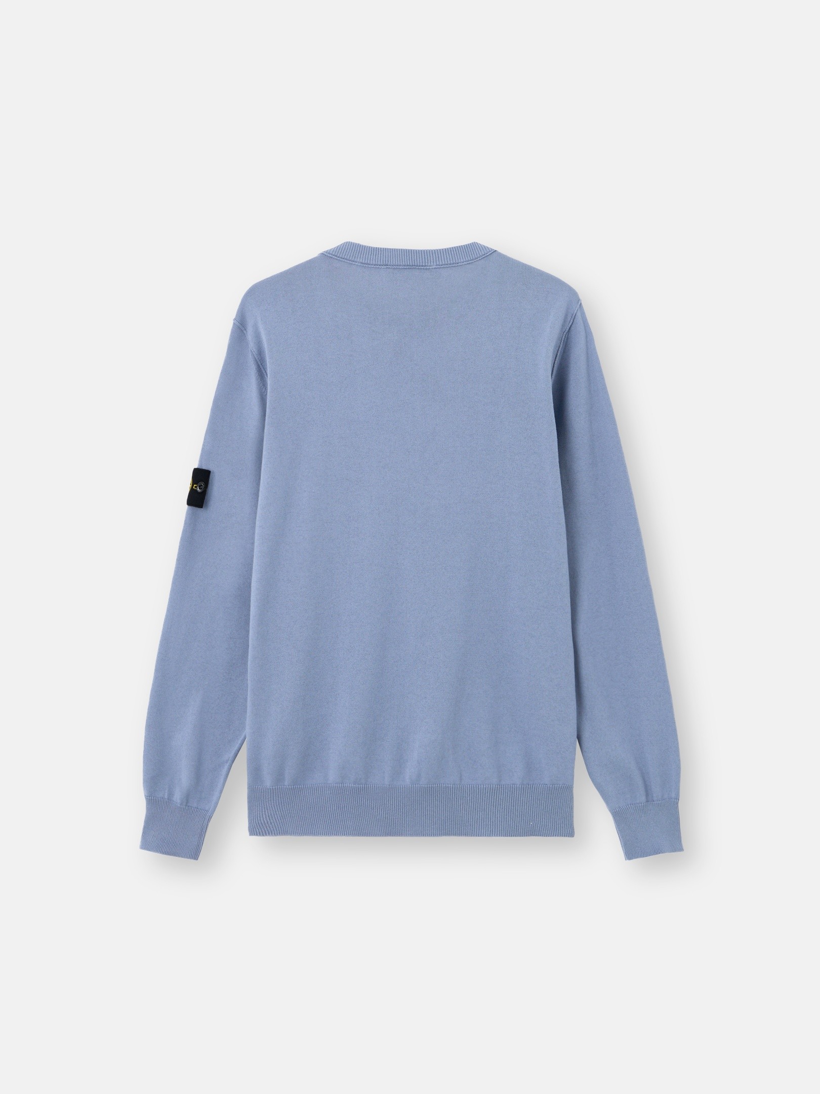 Avio Blue Crewneck sweater with rolled edge seams 5100053 SOFT