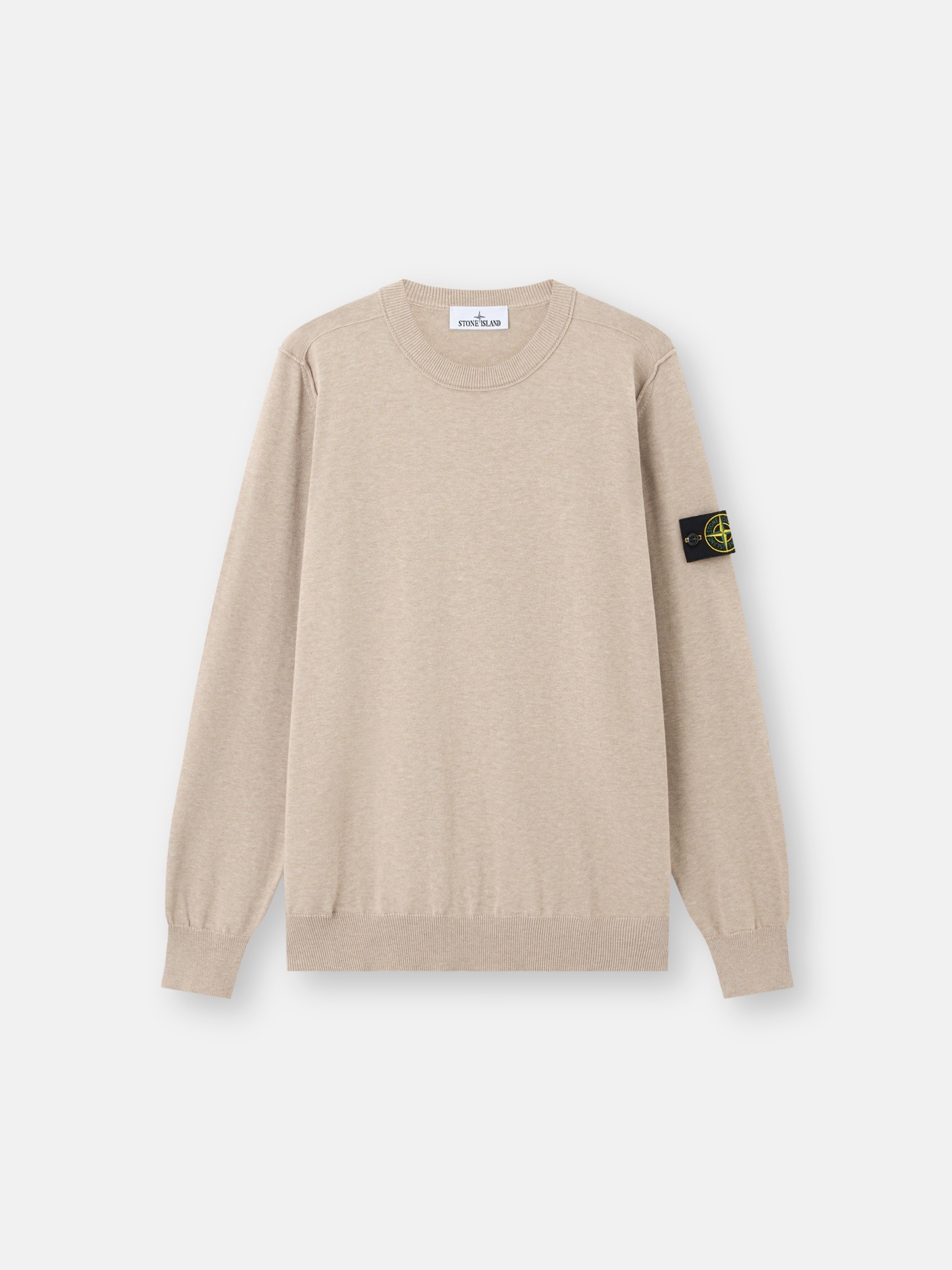 Desert Melange Crewneck jumper with rolled edge seams 5100053 SOFT 