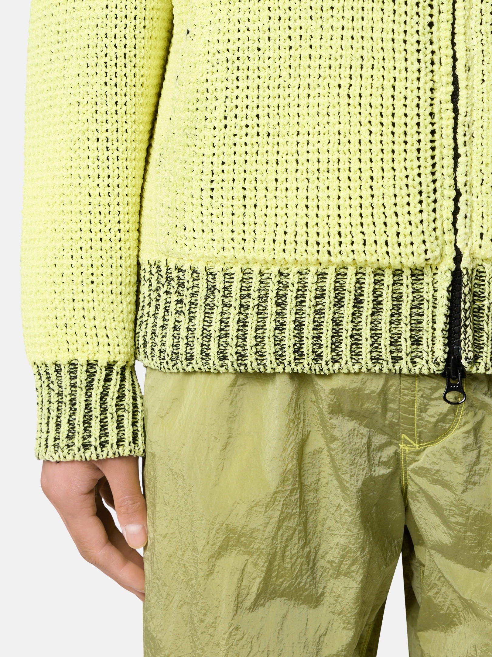 Lemon Oversized-fit zipper-up hooded sweater 5100054 UV
