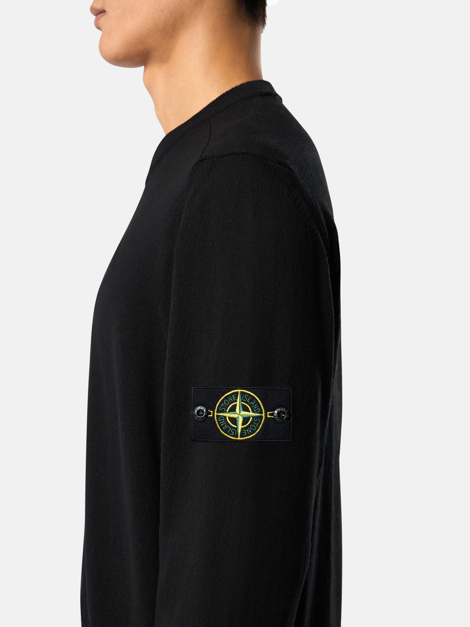 Black Regular-fit crewneck jumper with rolled edges 5100062 LIGHT