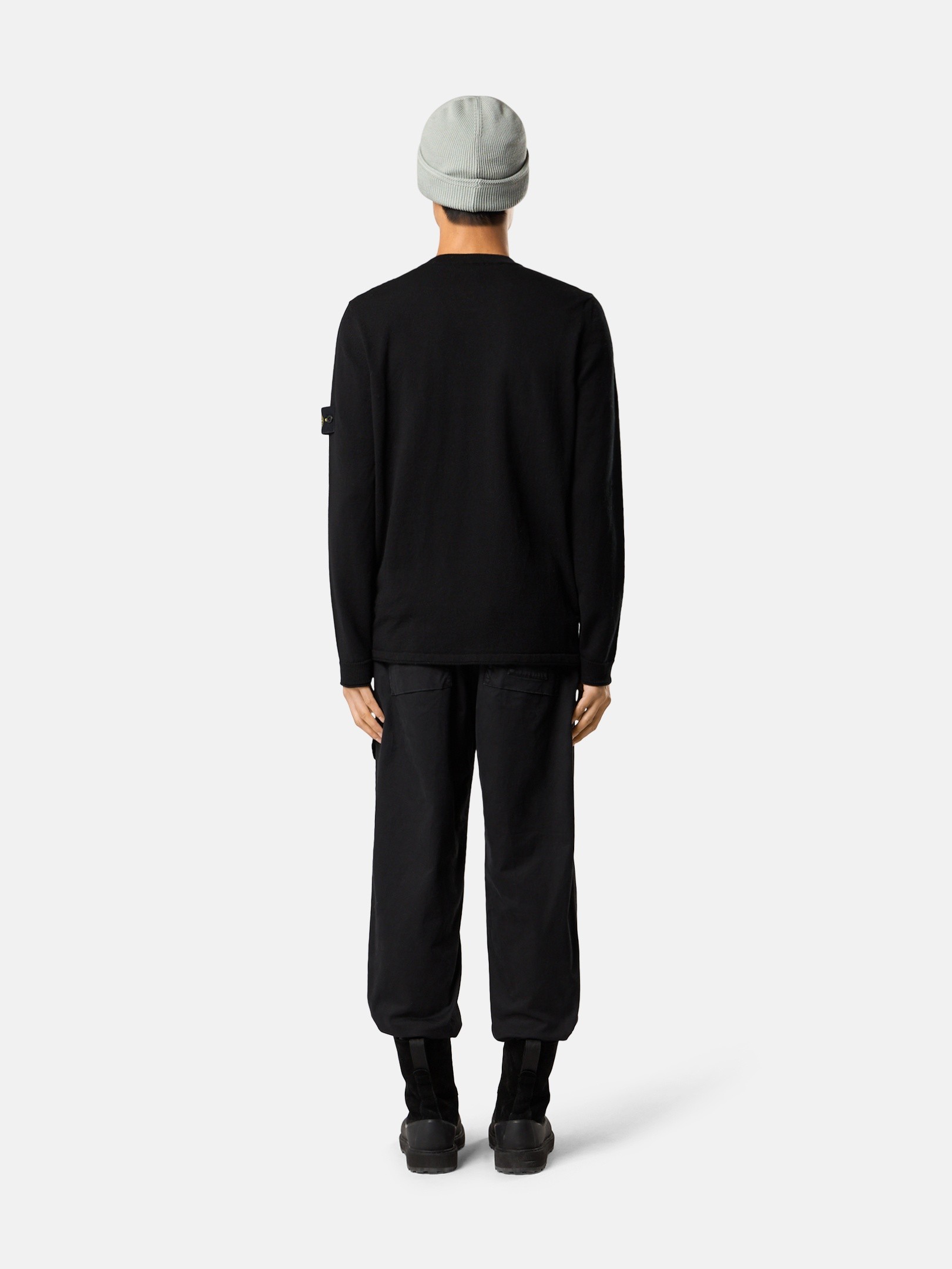 Black Regular-fit crewneck jumper with rolled edges 5100062 LIGHT