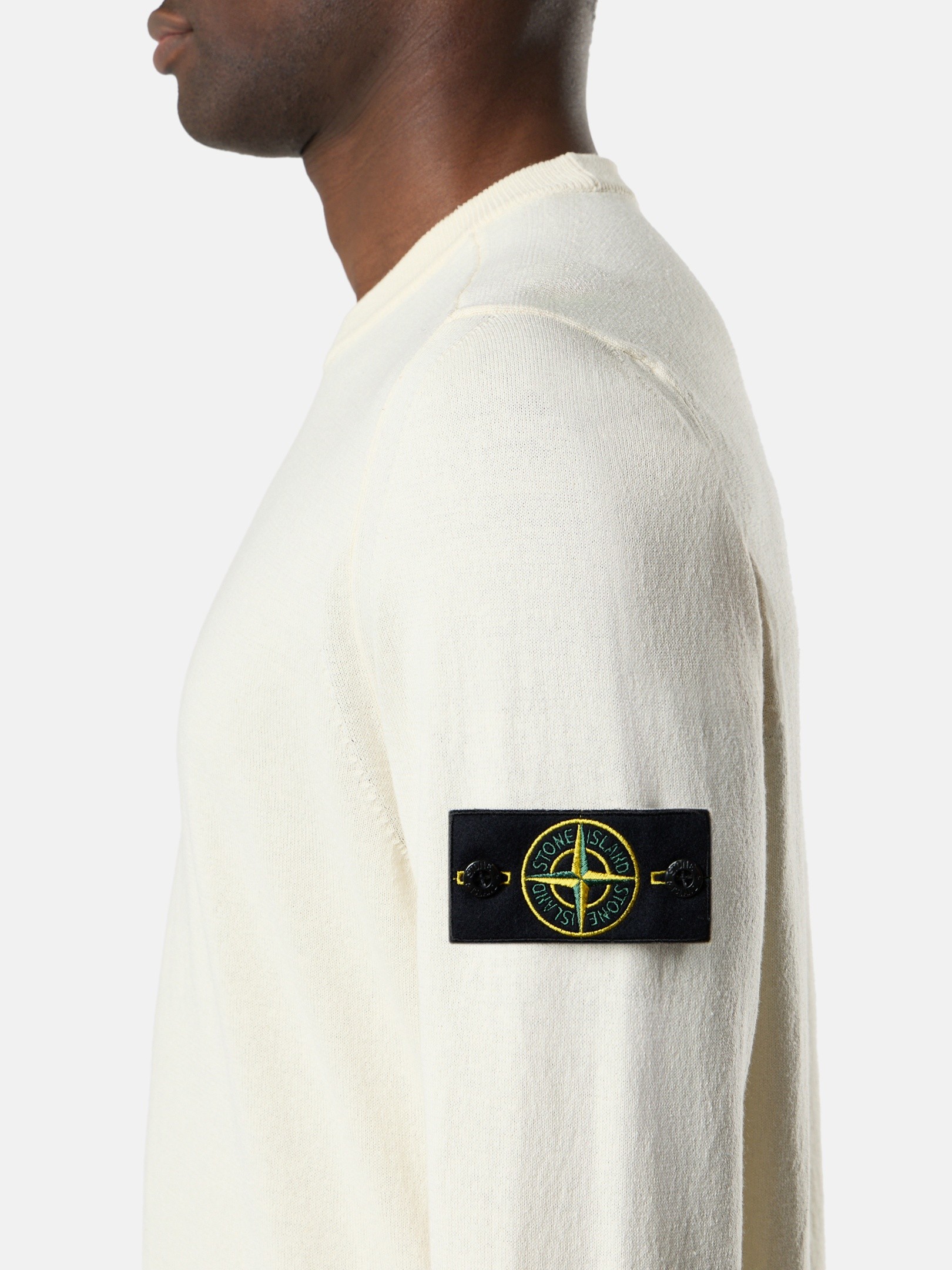 Ivory Regular-fit crewneck jumper with rolled edges 5100062 LIGHT